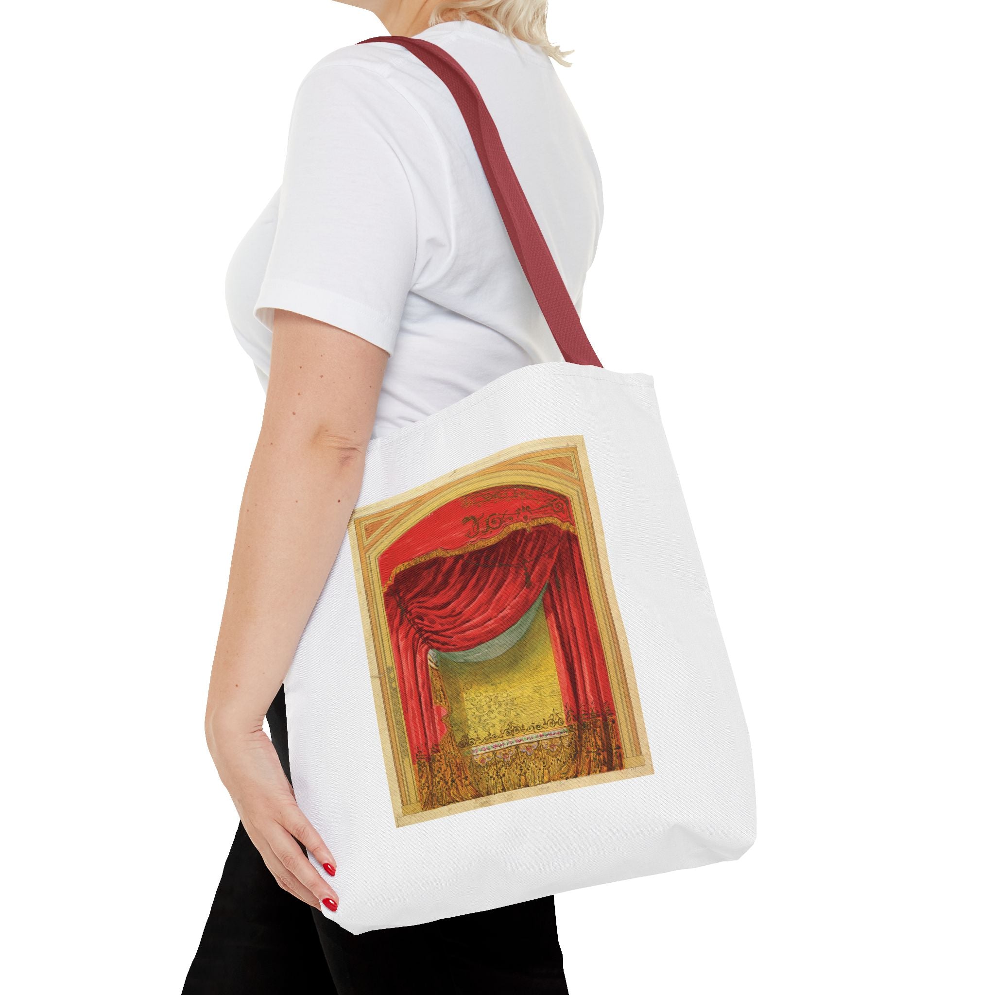 Stylish Tote Bag - Casino de St. Etienne Stage Design Artwork by Eugène Cicéri