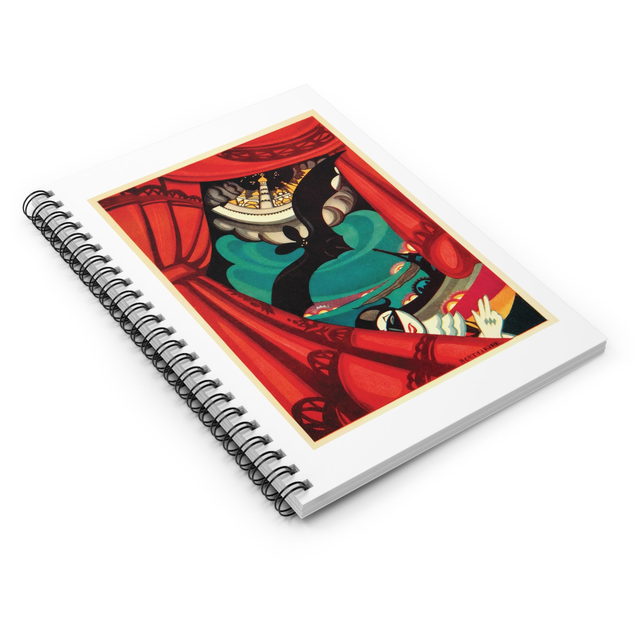 Spiral Notebook (Ruled Line) - Nikita Balieff’s Bat Theatre, Moscow Vintage Artwork (1922)