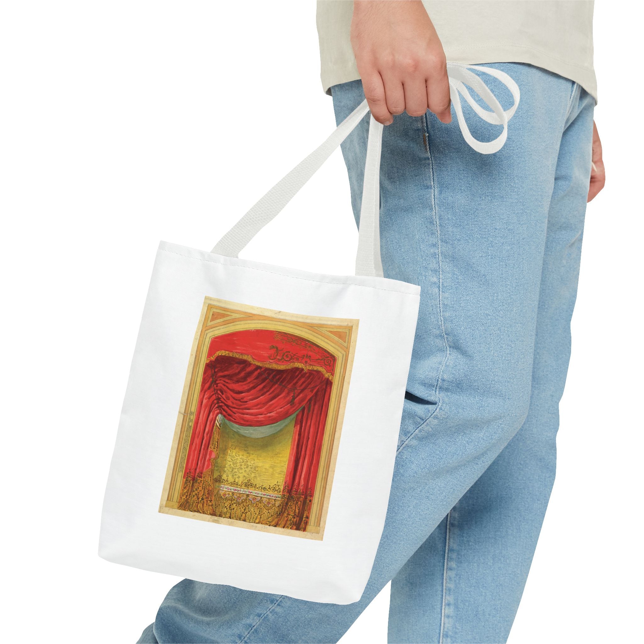 Stylish Tote Bag - Casino de St. Etienne Stage Design Artwork by Eugène Cicéri