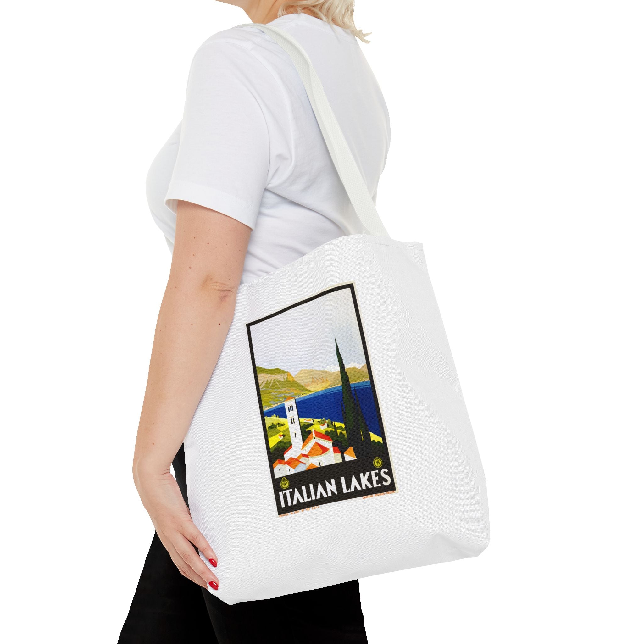 Stylish Tote Bag - Italian Lakes Print