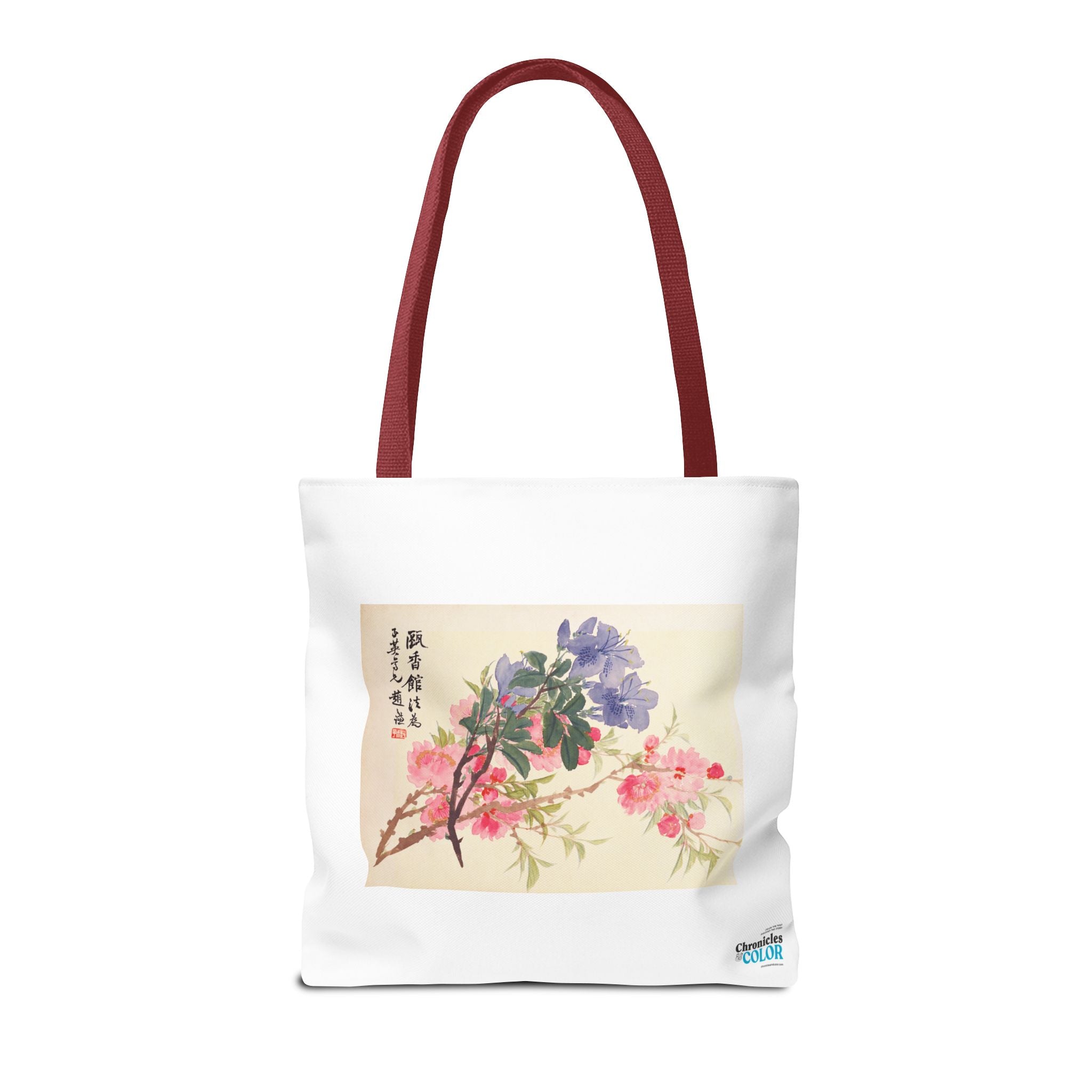 Stylish Tote Bag - Zhao Zhiqian's Flower Album - Peach Blossom Page