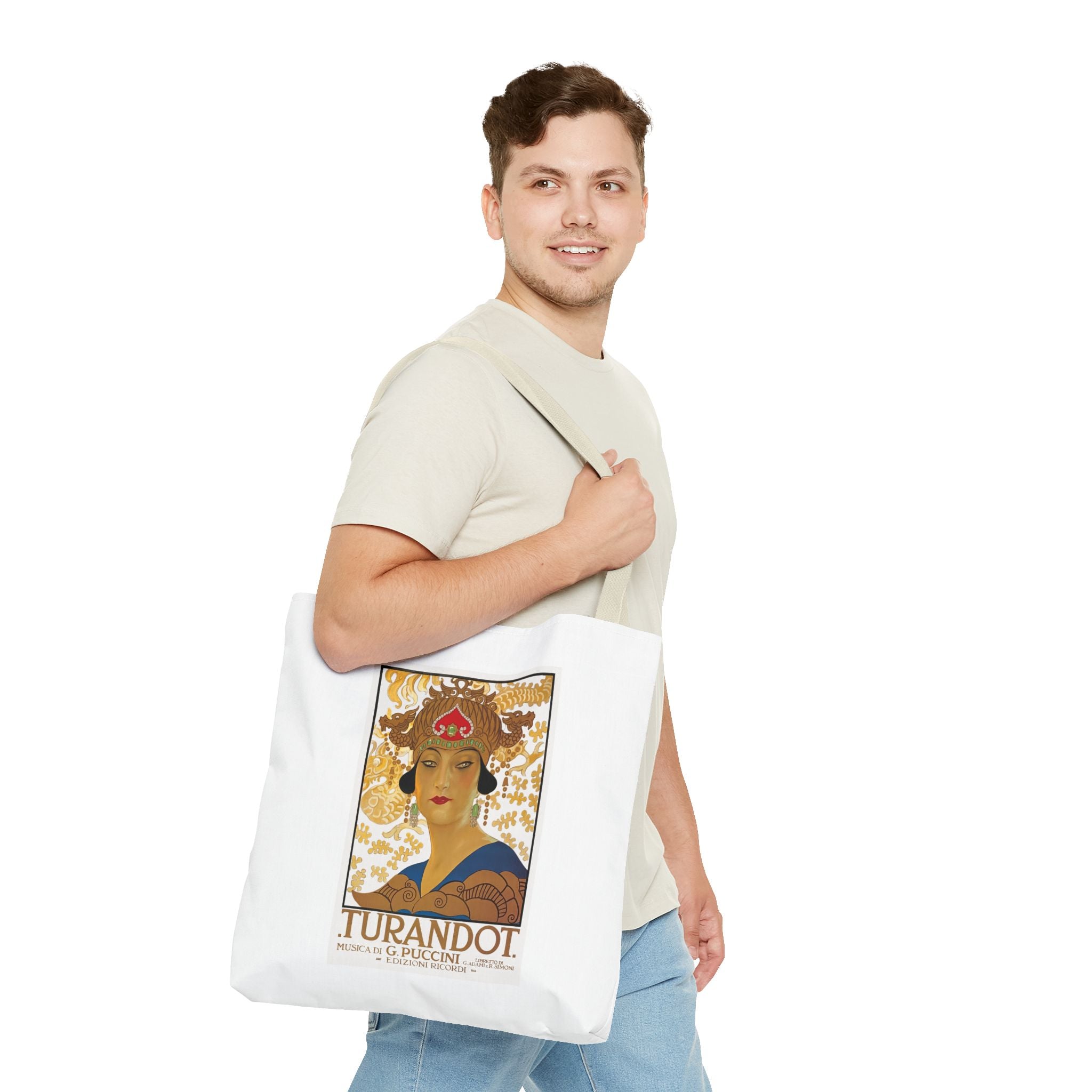 Stylish Tote Bag - Giacomo Puccini’s Opera Turandot Vintage Artwork (1926)