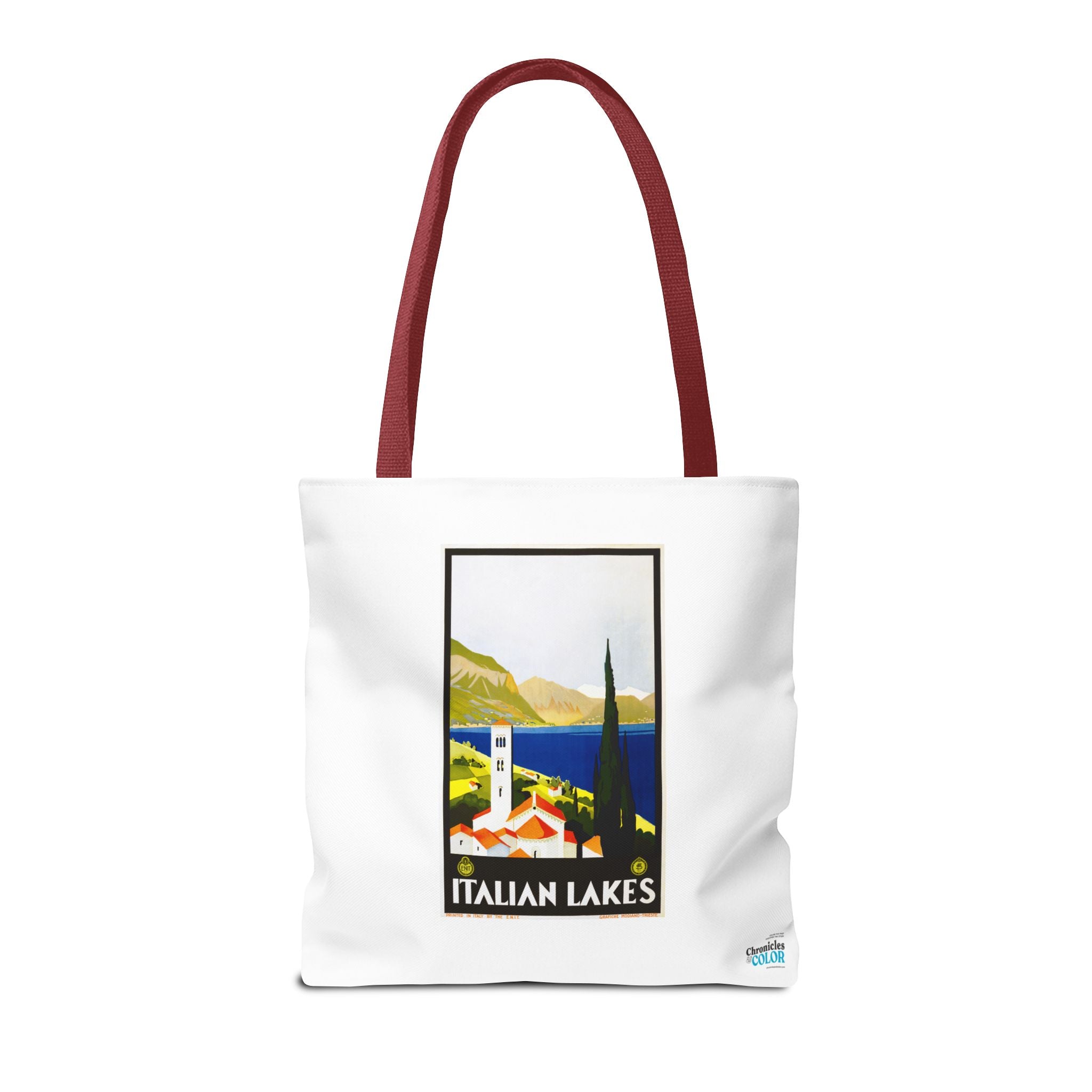 Stylish Tote Bag - Italian Lakes Print