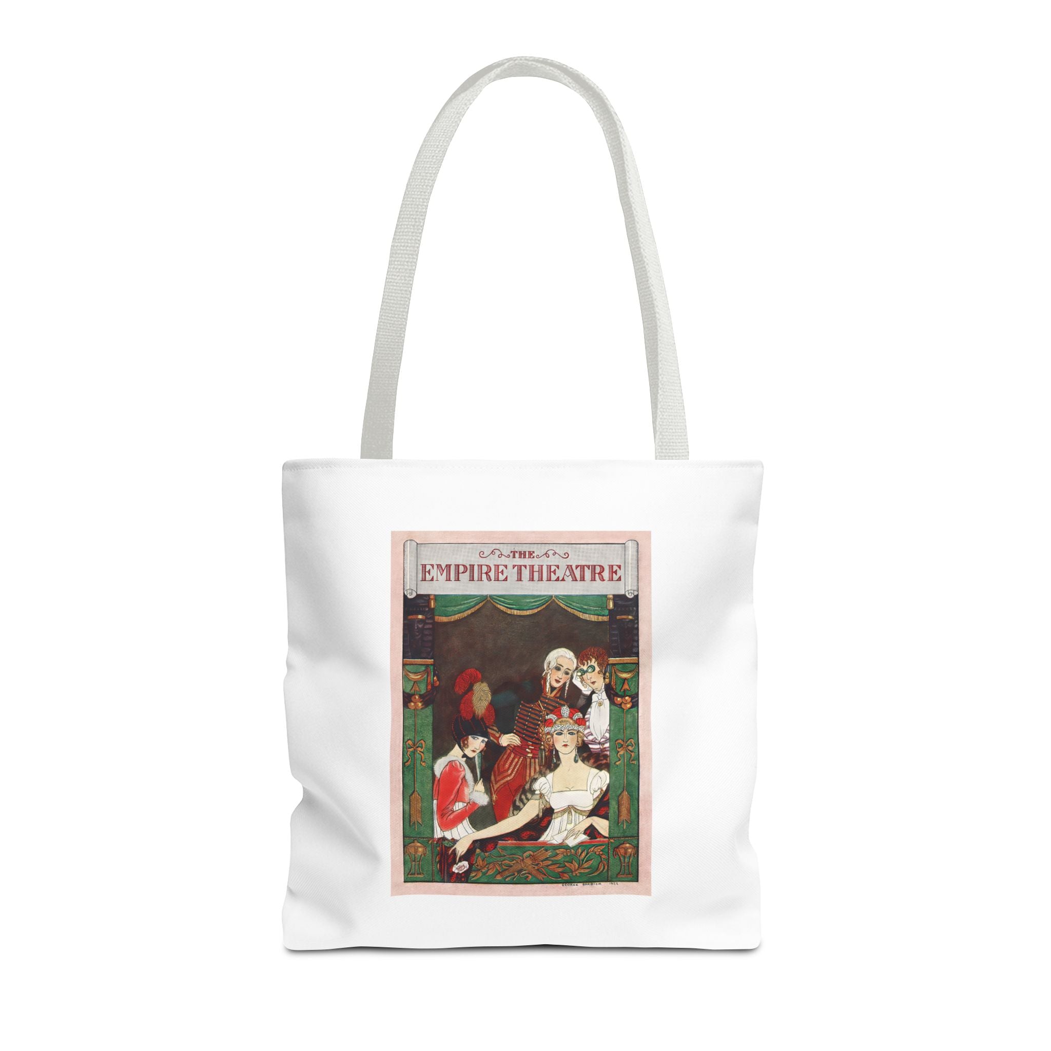 Stylish Tote Bag - Playbill Artwork for Empire Theatre, Broadway by George Barbier (1922)