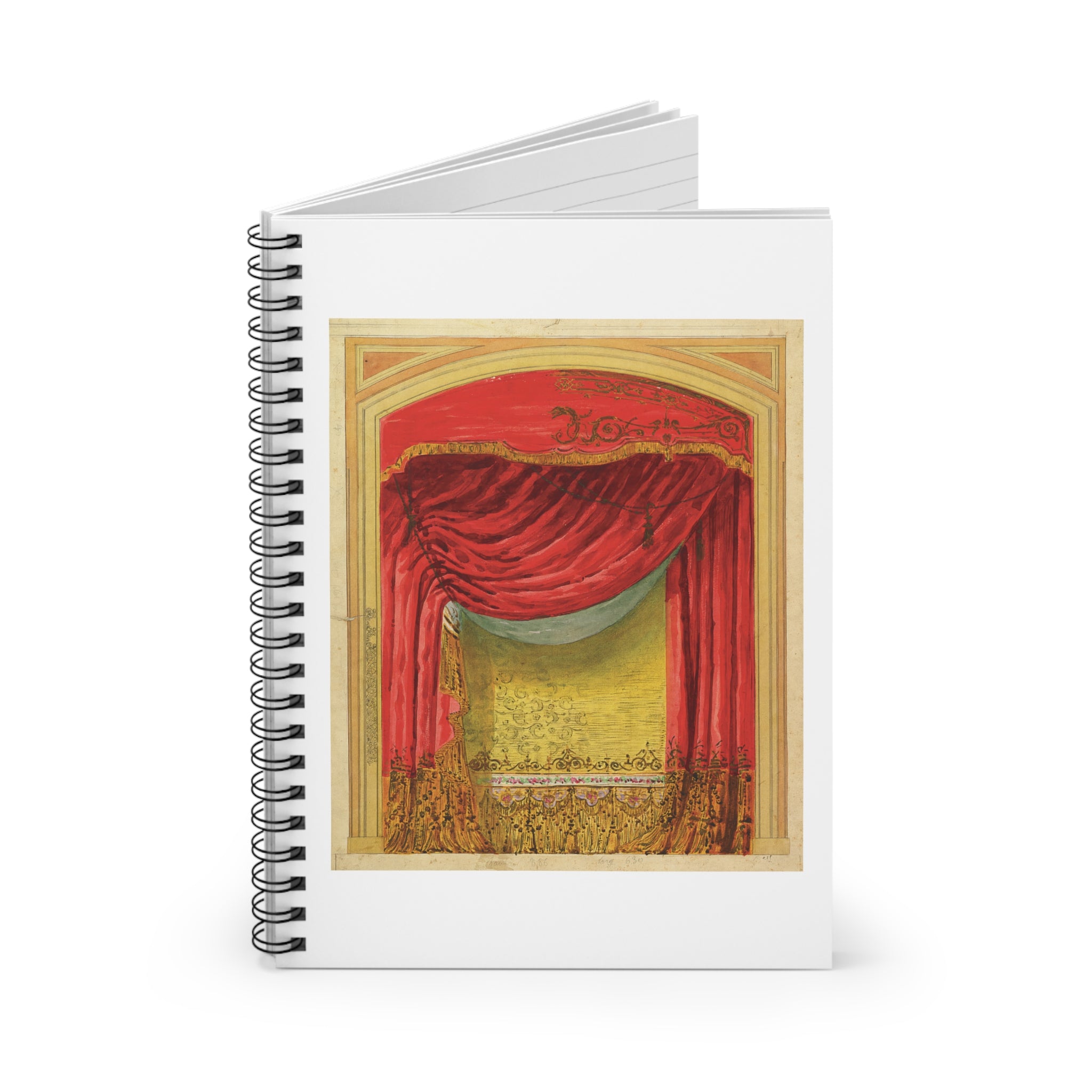 Spiral Notebook (Ruled Line) - Casino de St. Etienne Stage Design Artwork by Eugène Cicéri
