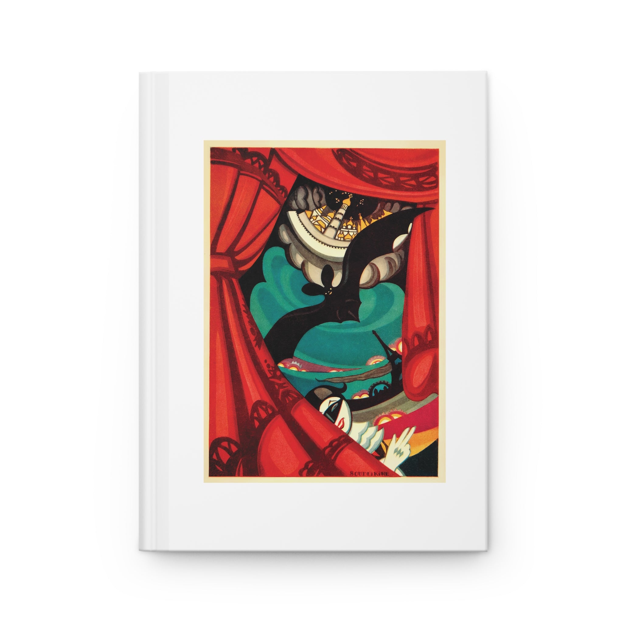 Hardcover Journal Matte - Nikita Balieff’s Bat Theatre, Moscow Vintage Artwork (1922)