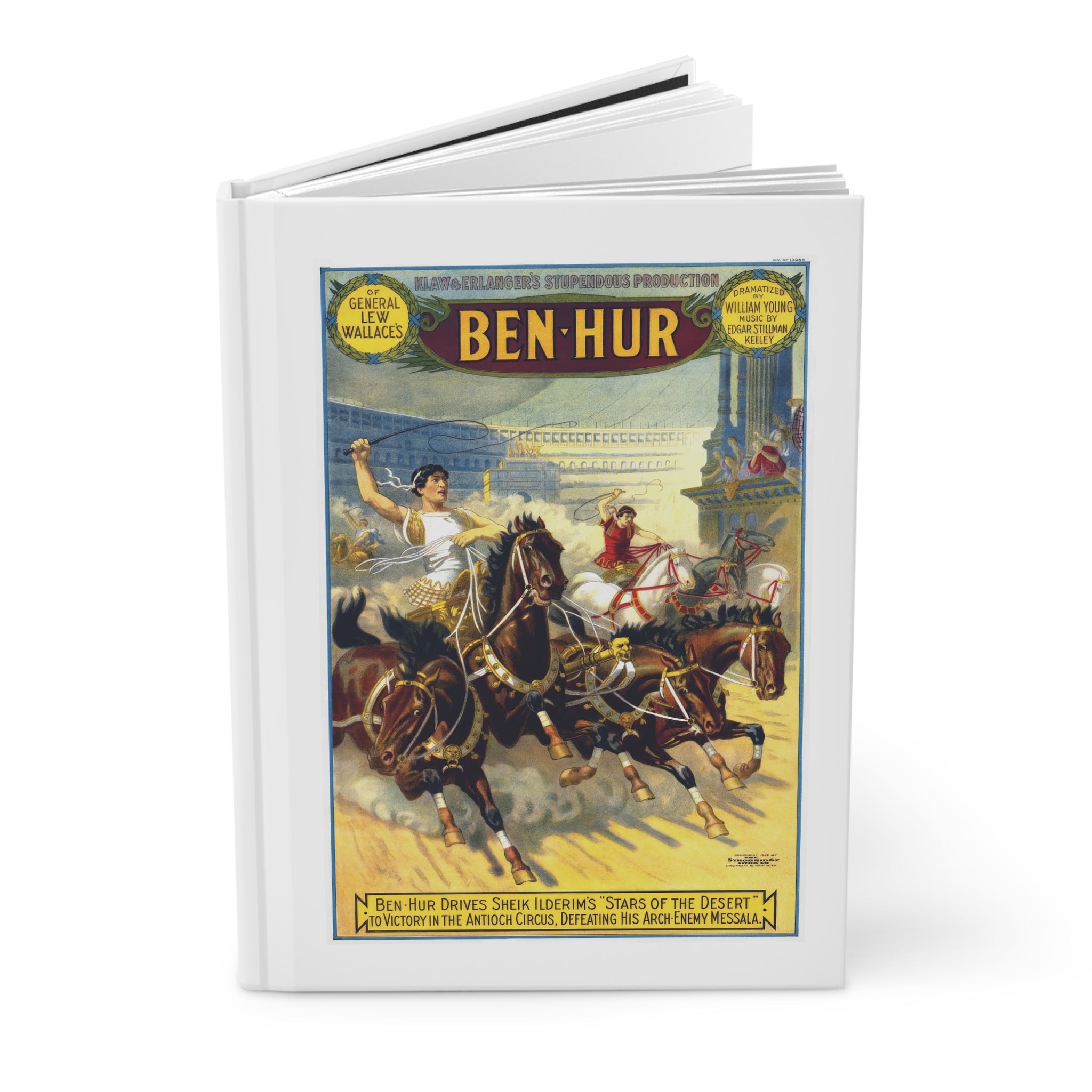 Hardcover Journal Matte - Ben-Hur Broadway Premiere Vintage Artwork (1899)