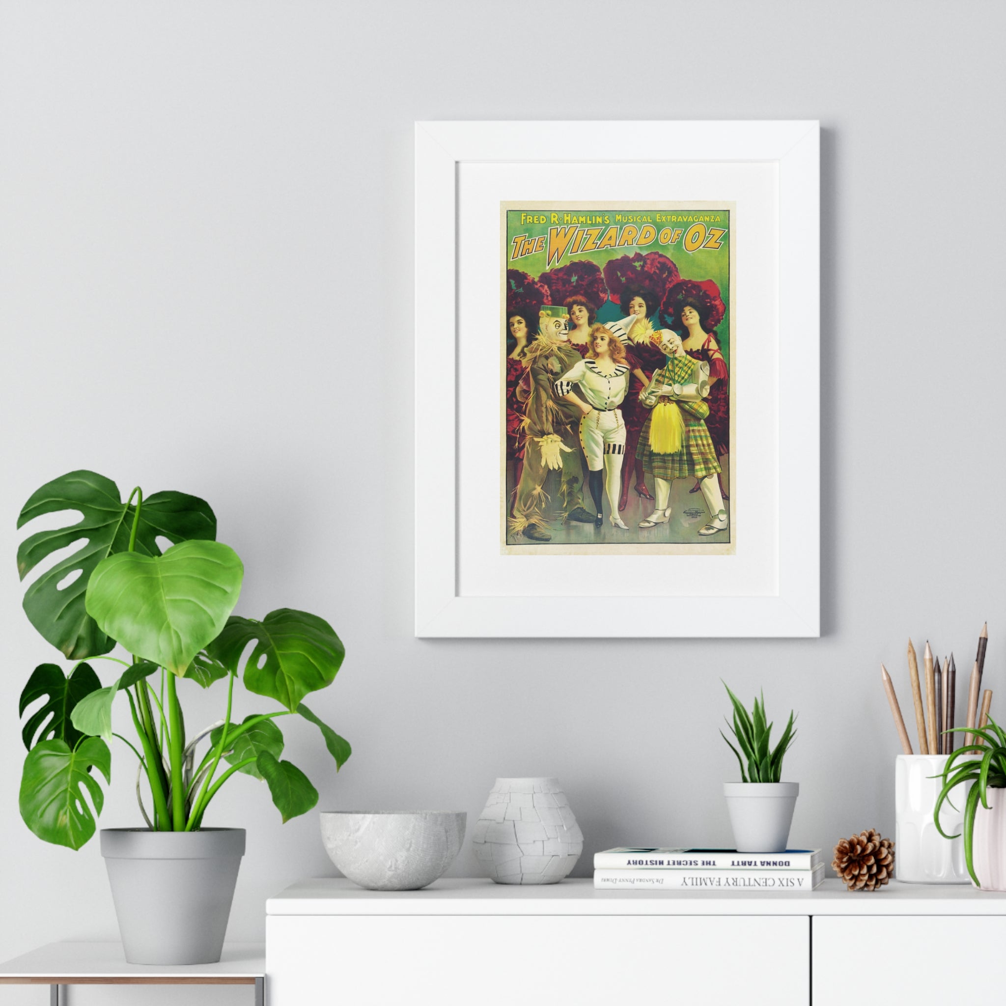 Framed Vertical Poster - The Wizard of Oz Musical Extravaganza Vintage Artwork (1903)