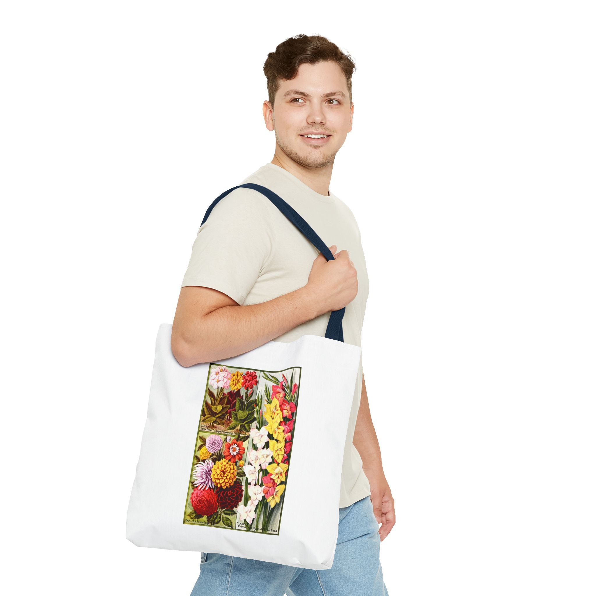 Stylish Tote Bag - Childs' Seeds, Flower Catalog Plate