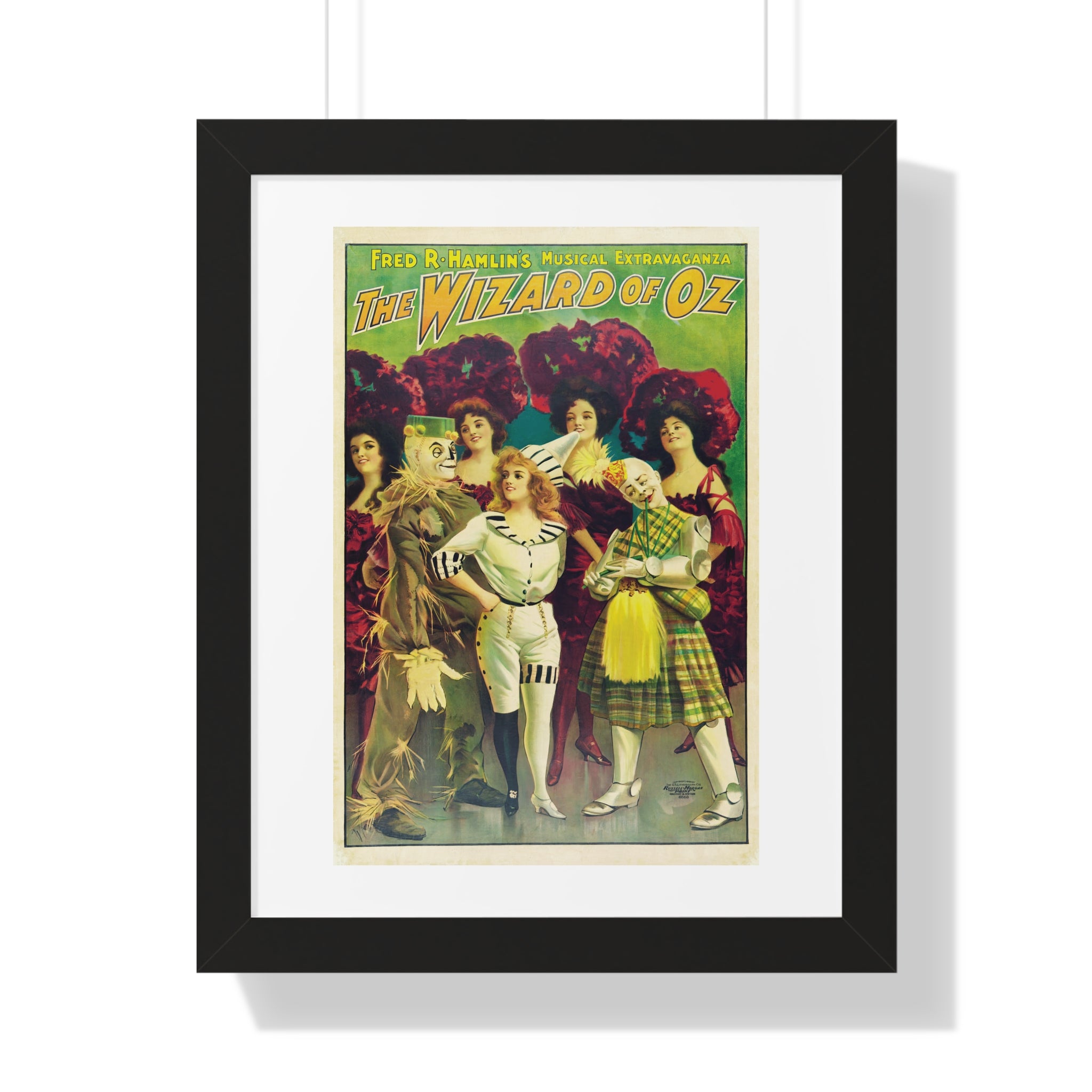 Framed Vertical Poster - The Wizard of Oz Musical Extravaganza Vintage Artwork (1903)