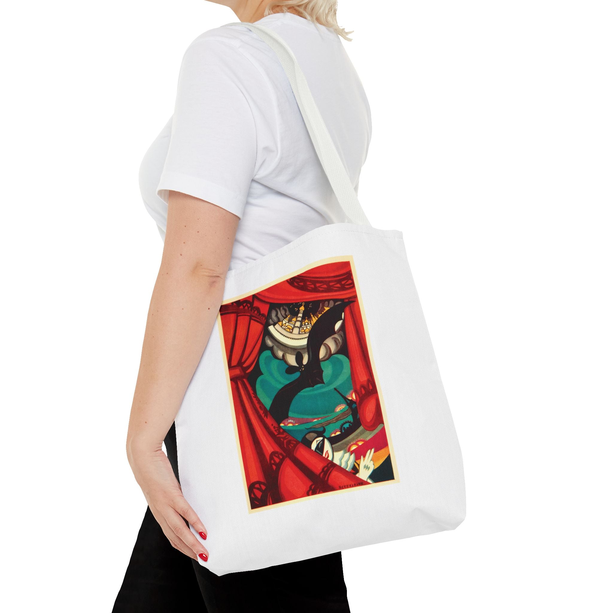 Stylish Tote Bag - Nikita Balieff’s Bat Theatre, Moscow Vintage Artwork (1922)