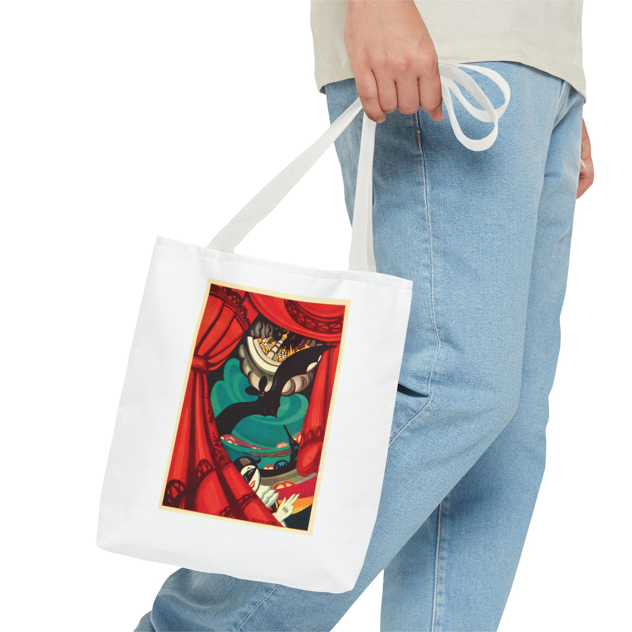 Stylish Tote Bag - Nikita Balieff’s Bat Theatre, Moscow Vintage Artwork (1922)
