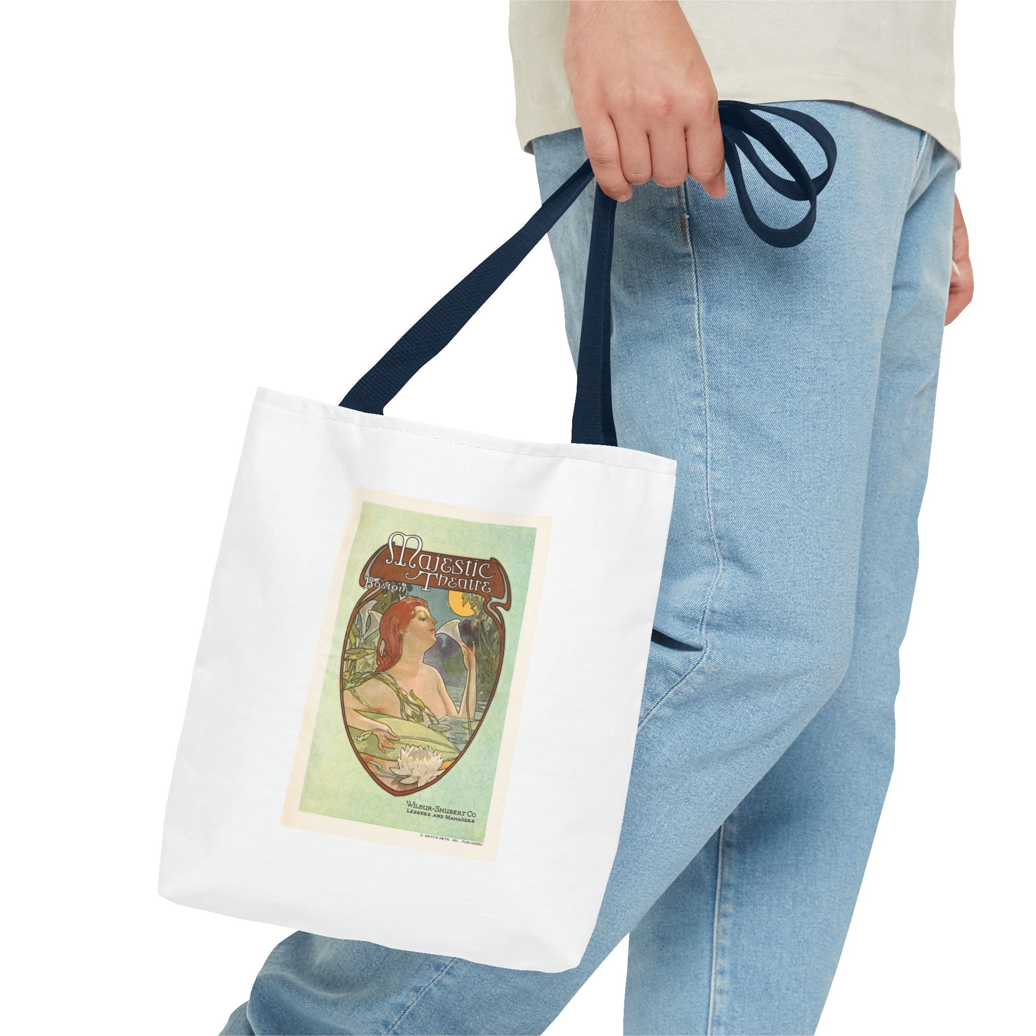 Stylish Tote Bag - Boston’s Majestic Theatre, Art Nouveau Playbill Artwork 1914