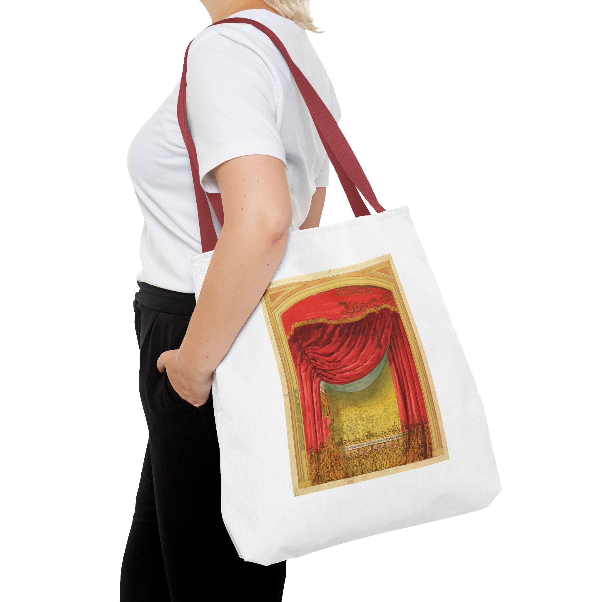 Stylish Tote Bag - Casino de St. Etienne Stage Design Artwork by Eugène Cicéri
