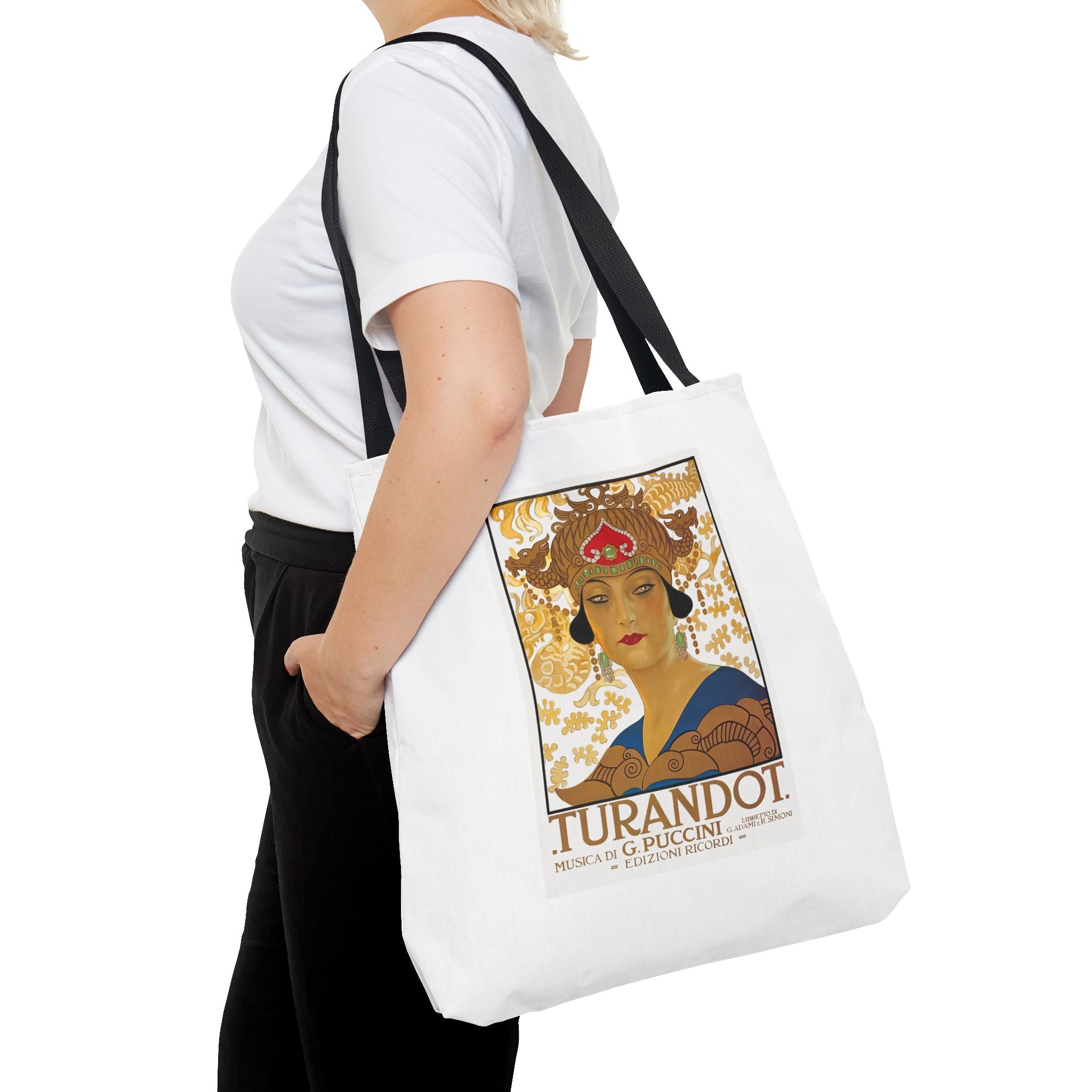 Stylish Tote Bag - Giacomo Puccini’s Opera Turandot Vintage Artwork (1926)