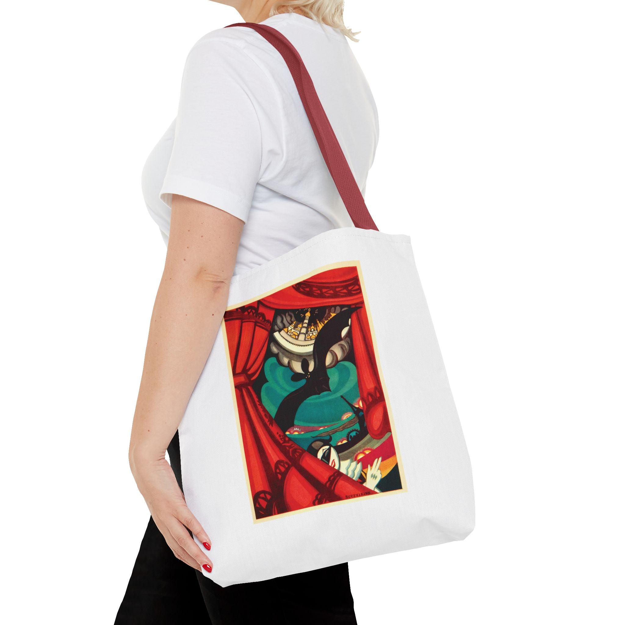 Stylish Tote Bag - Nikita Balieff’s Bat Theatre, Moscow Vintage Artwork (1922)