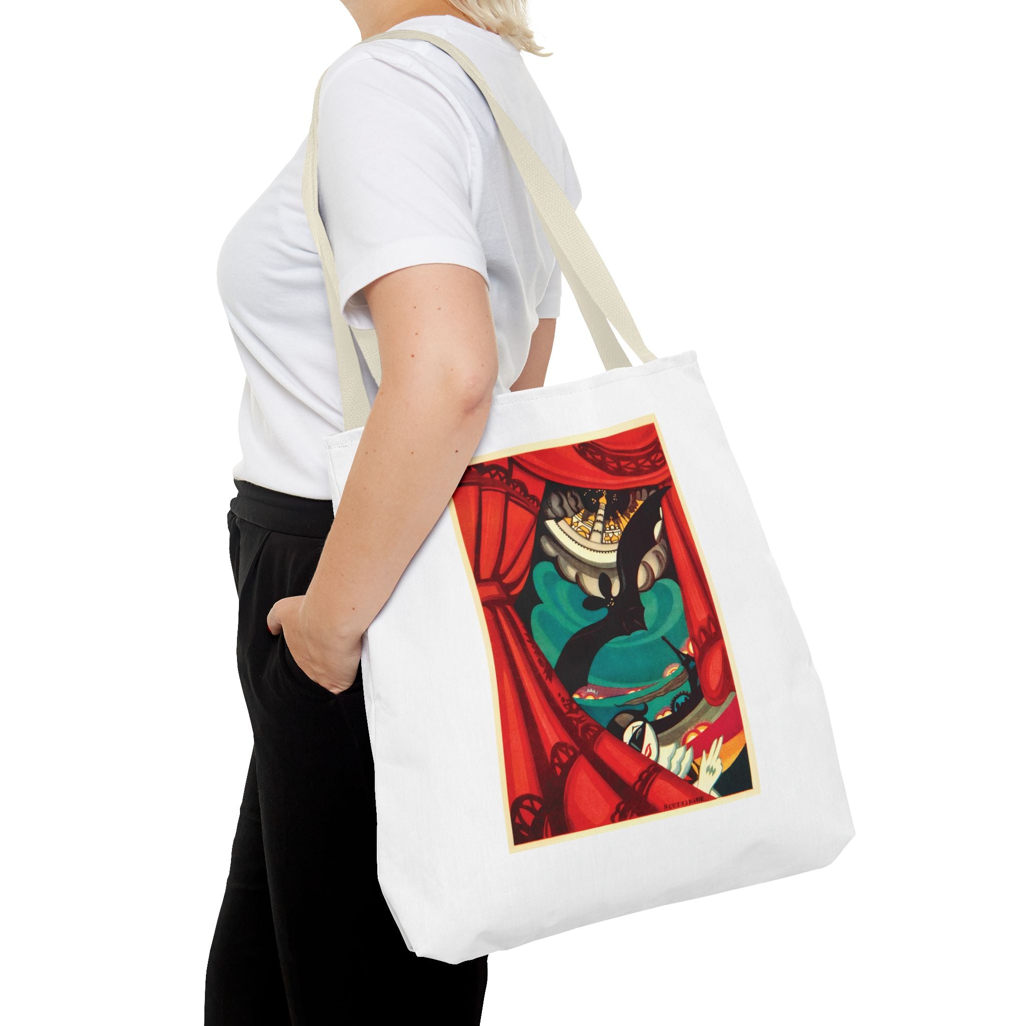 Stylish Tote Bag - Nikita Balieff’s Bat Theatre, Moscow Vintage Artwork (1922)