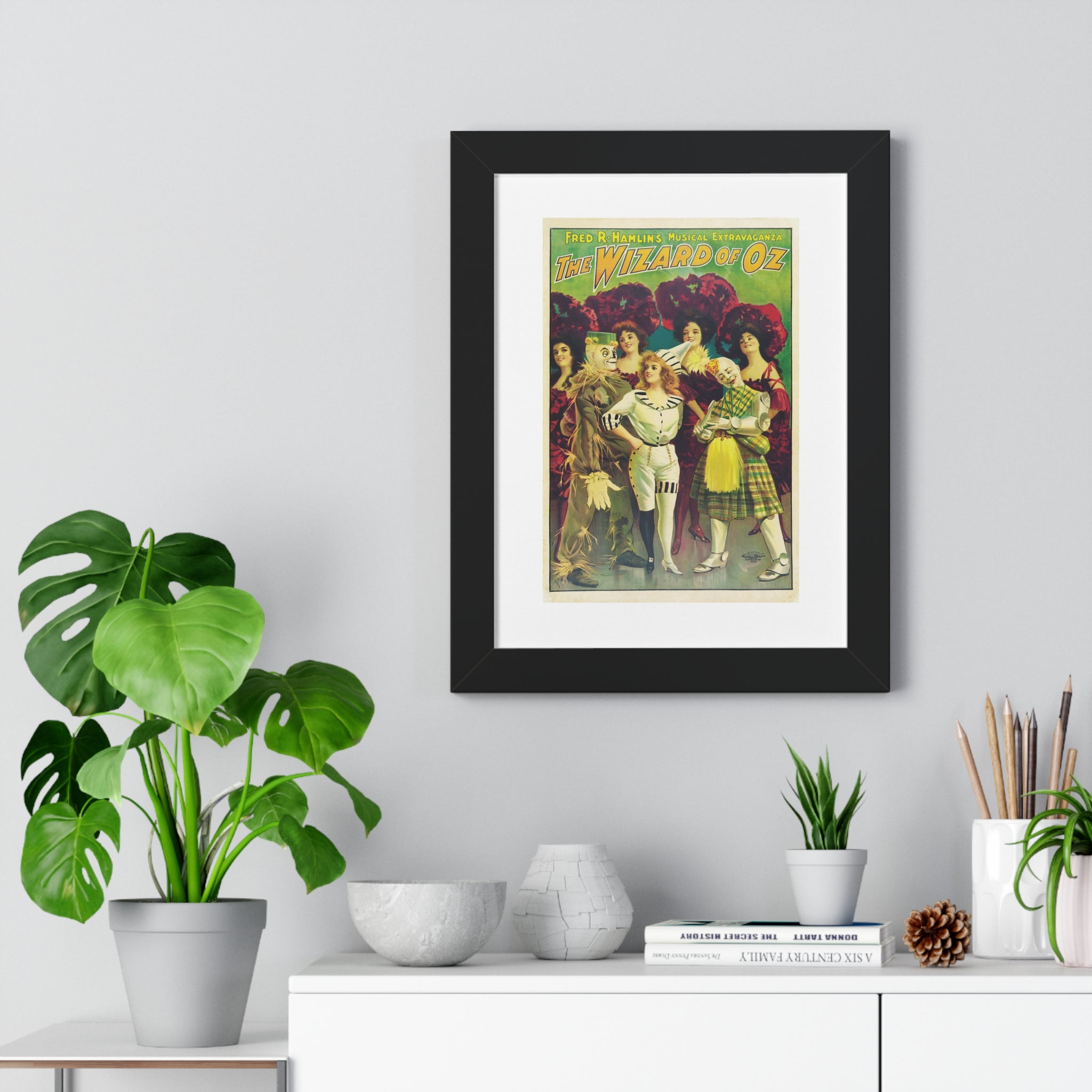 Framed Vertical Poster - The Wizard of Oz Musical Extravaganza Vintage Artwork (1903)