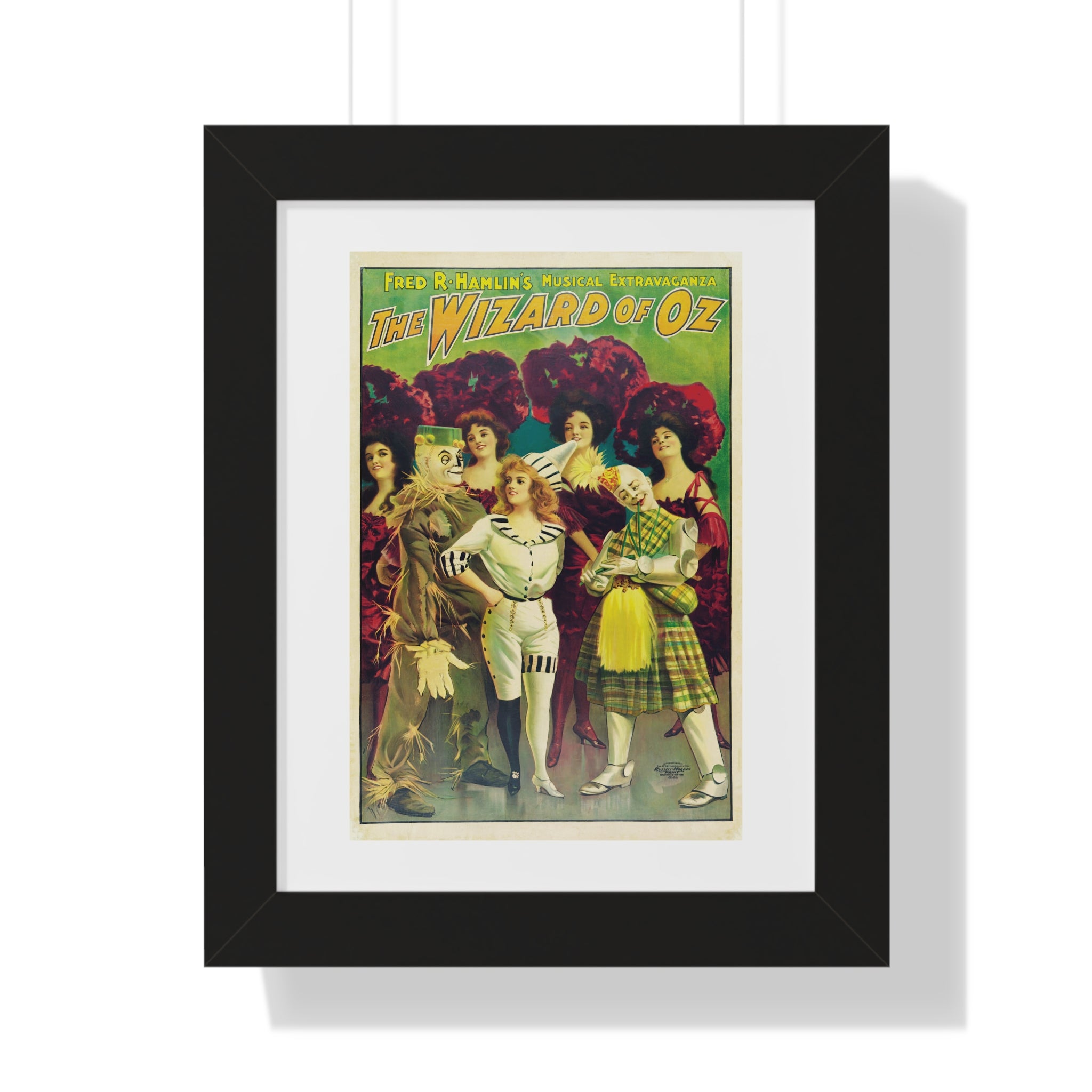 Framed Vertical Poster - The Wizard of Oz Musical Extravaganza Vintage Artwork (1903)