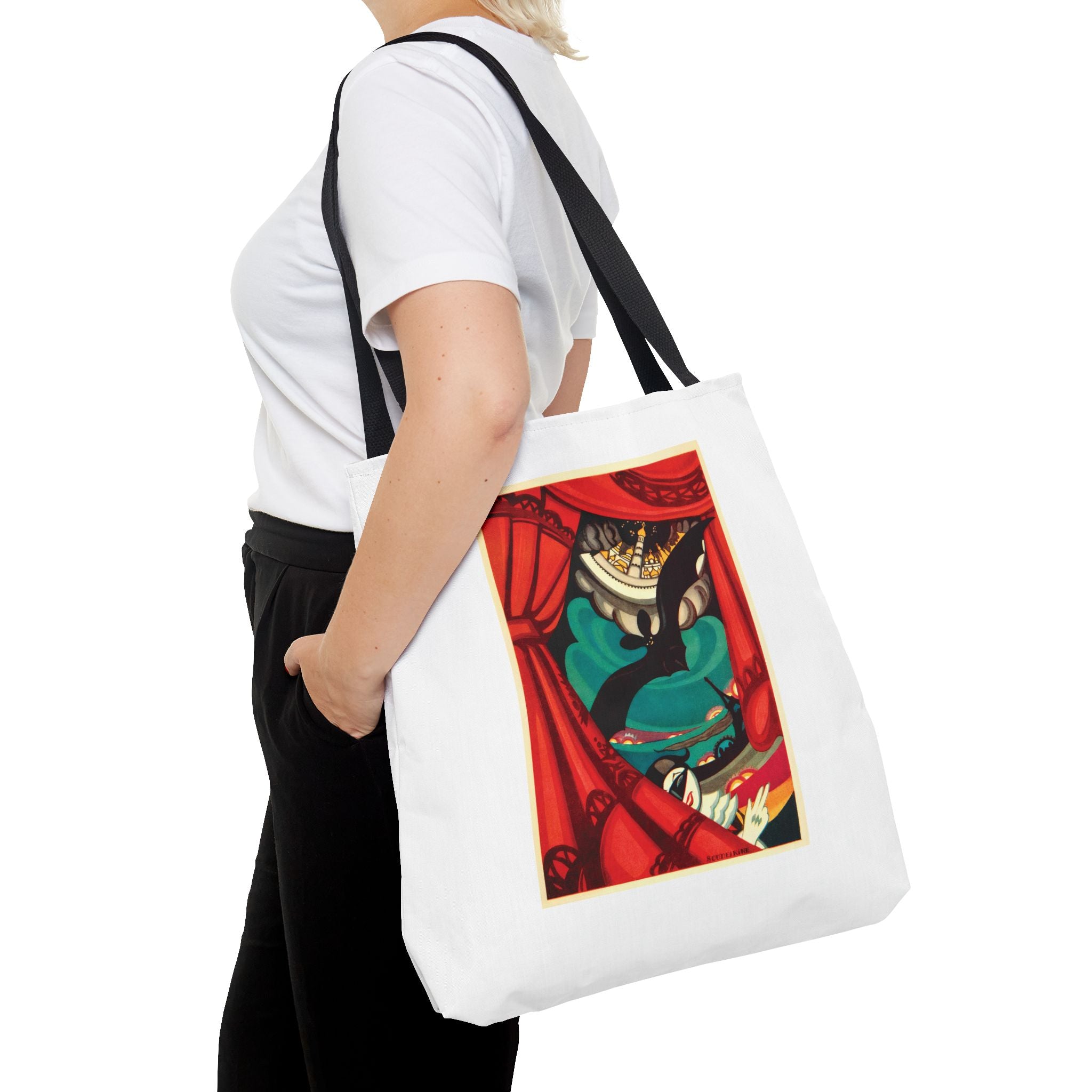 Stylish Tote Bag - Nikita Balieff’s Bat Theatre, Moscow Vintage Artwork (1922)