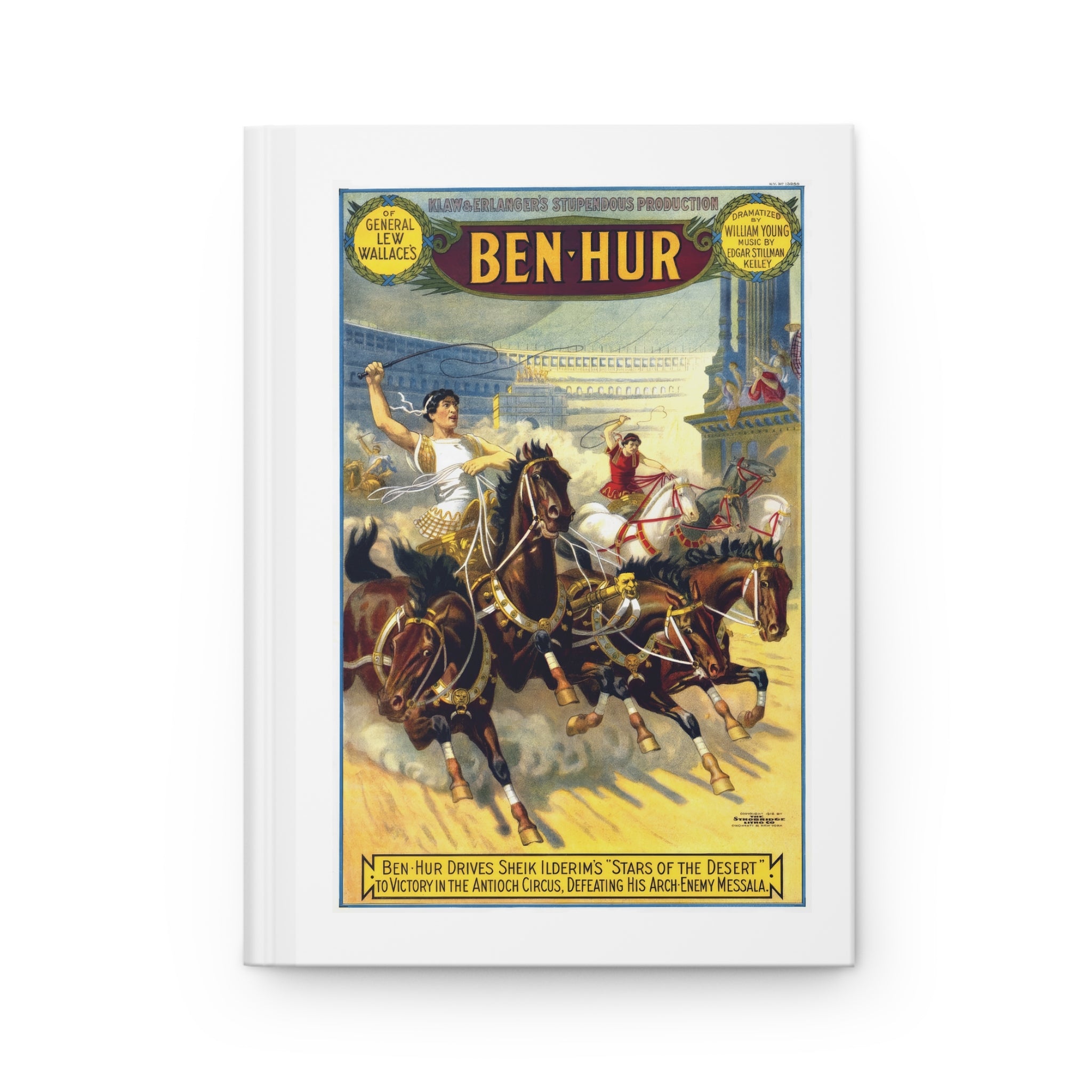Hardcover Journal Matte - Ben-Hur Broadway Premiere Vintage Artwork (1899)