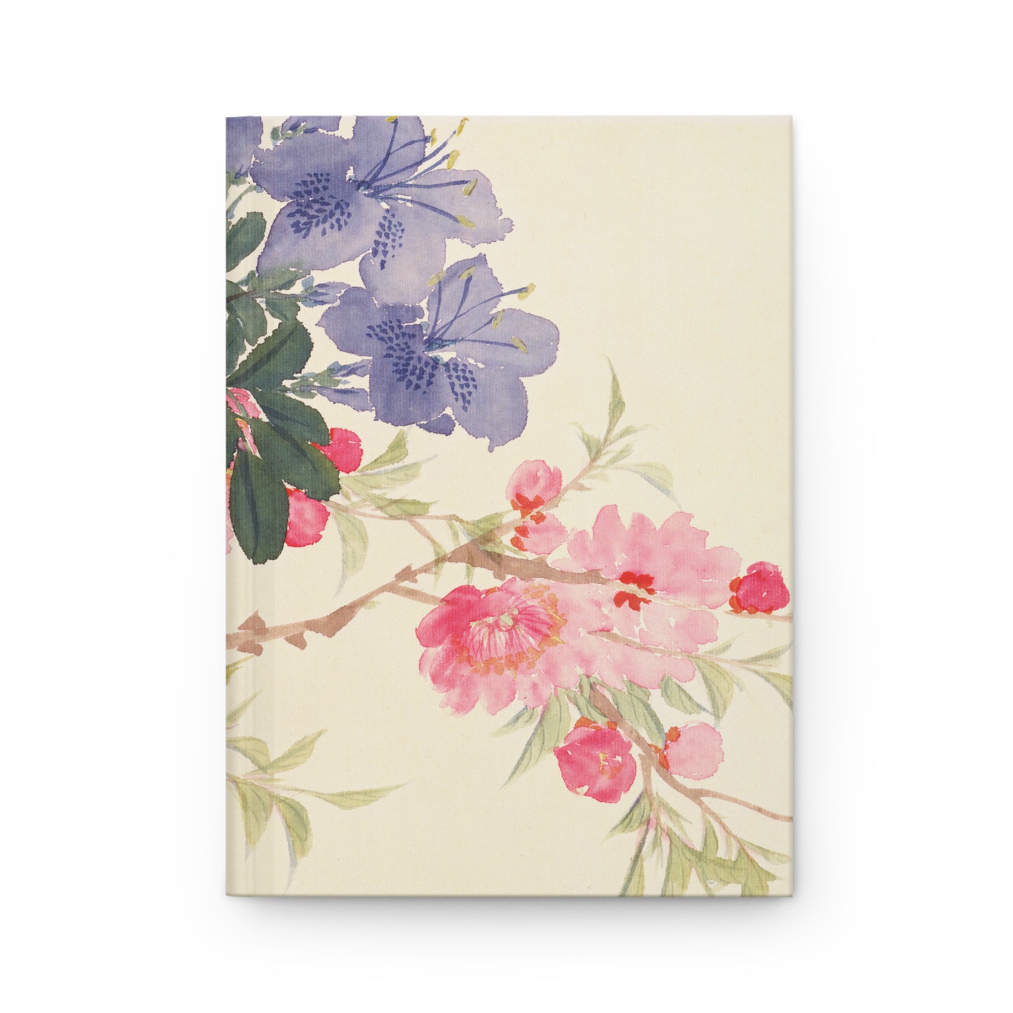 Hardcover Journal Matte - Zhao Zhiqian's Flower Album - Peach Blossom Page