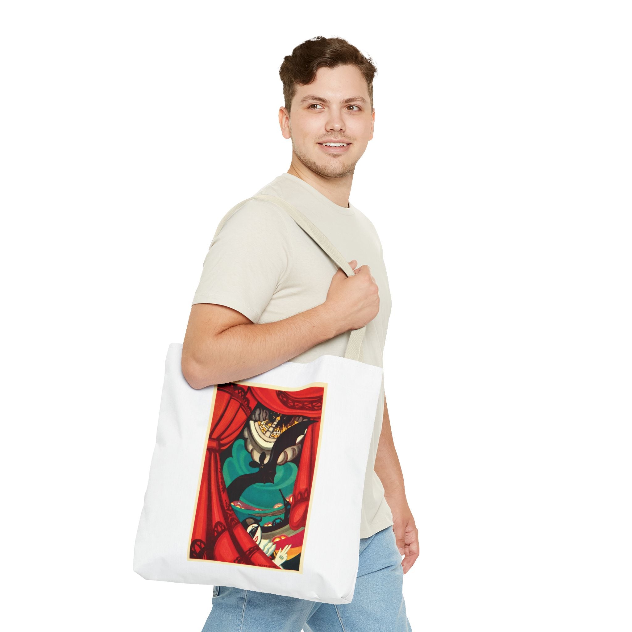 Stylish Tote Bag - Nikita Balieff’s Bat Theatre, Moscow Vintage Artwork (1922)
