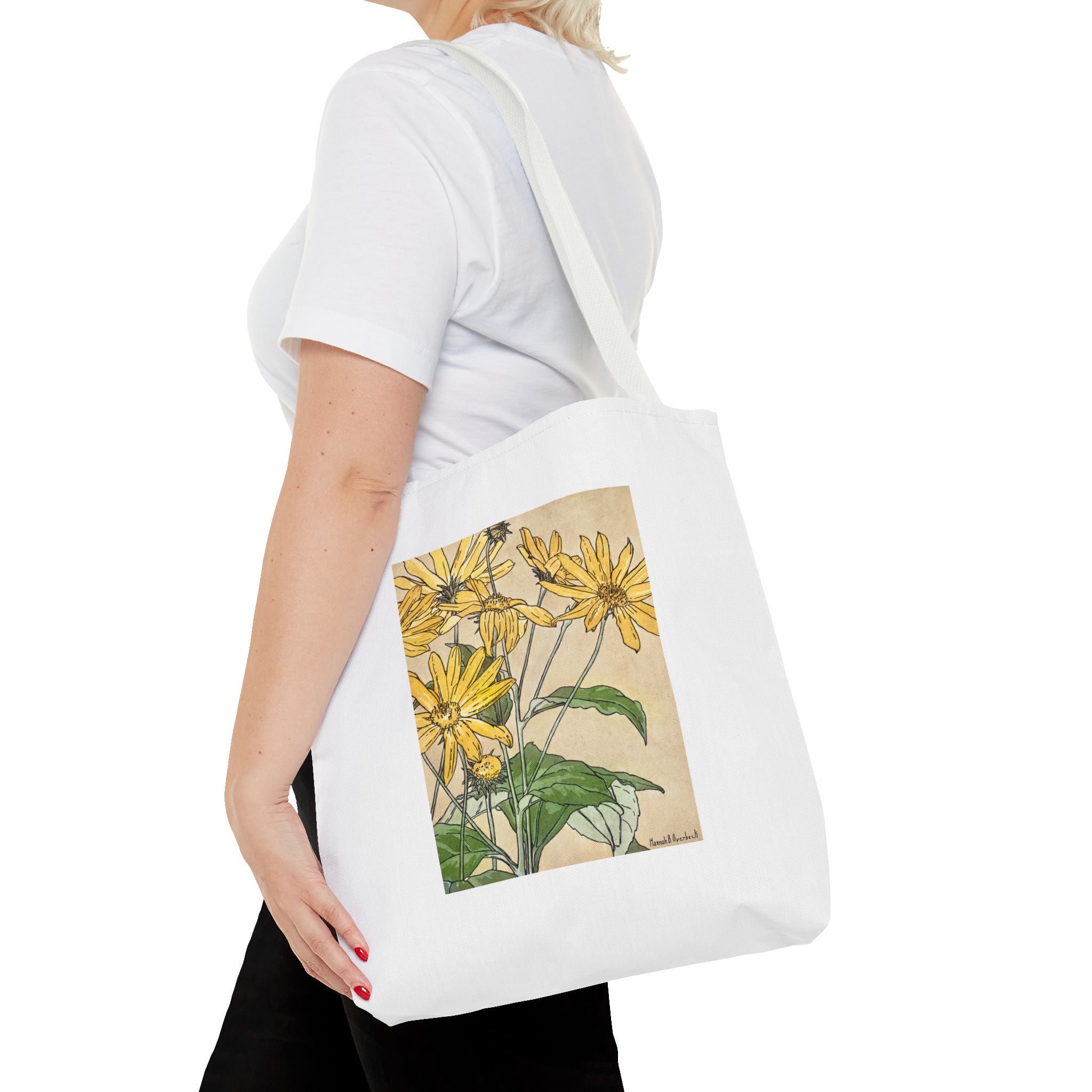 Stylish Tote Bag - Sunflowers Print