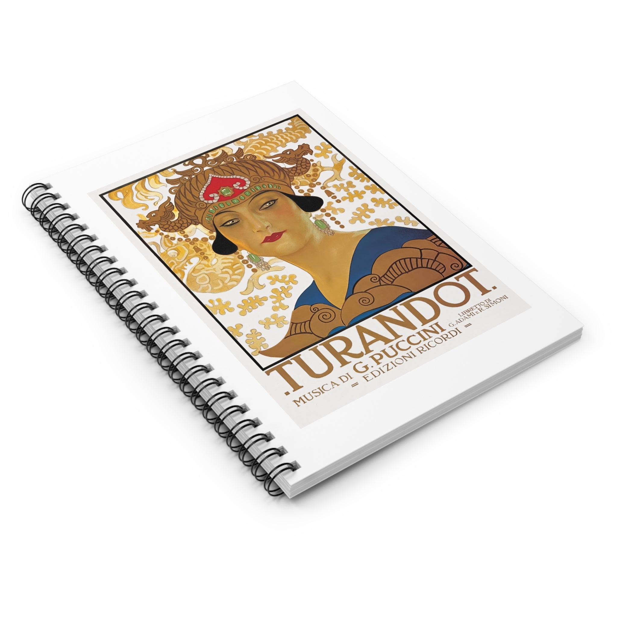 Spiral Notebook (Ruled Line) - Giacomo Puccini’s Opera Turandot Vintage Artwork (1926)