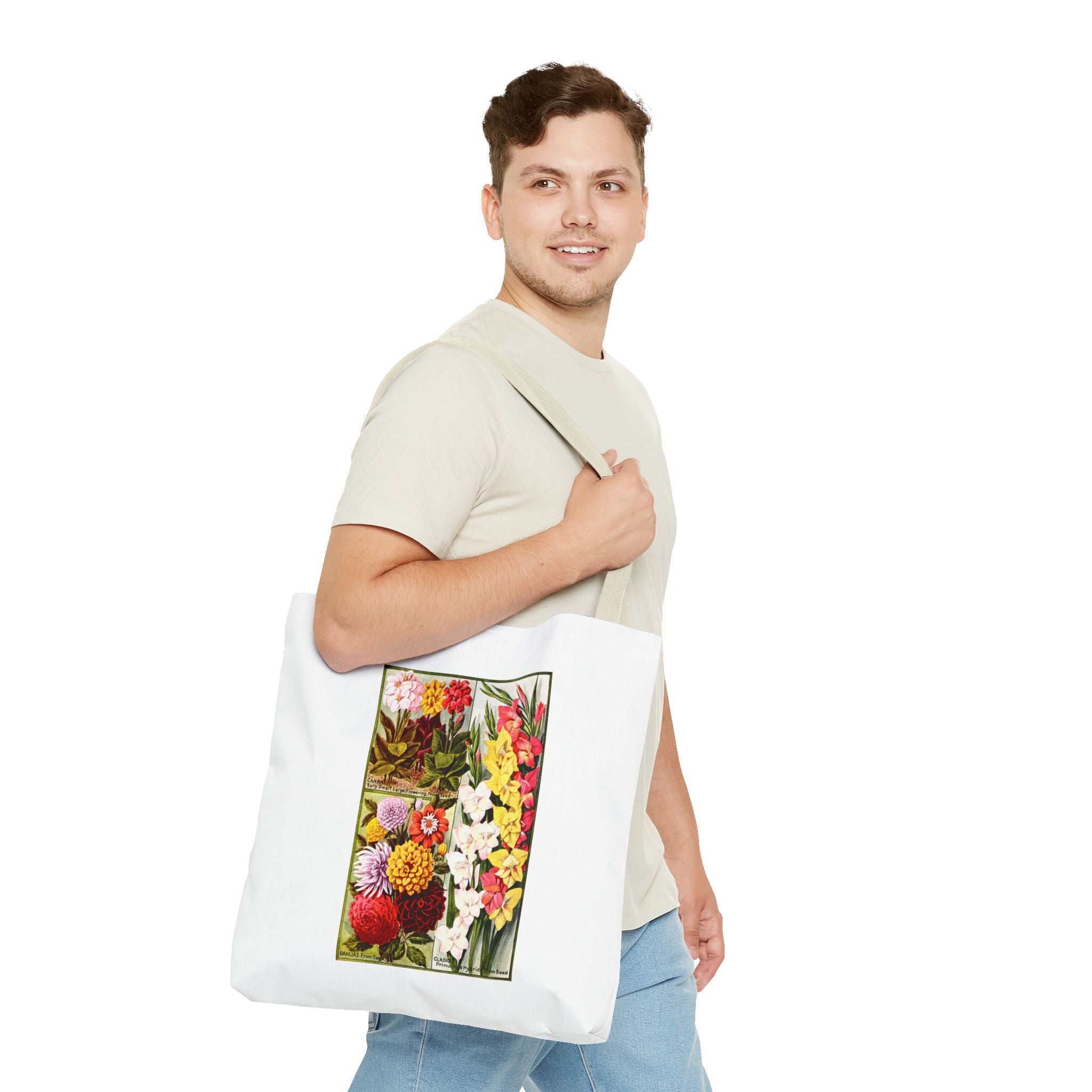 Stylish Tote Bag - Childs' Seeds, Flower Catalog Plate