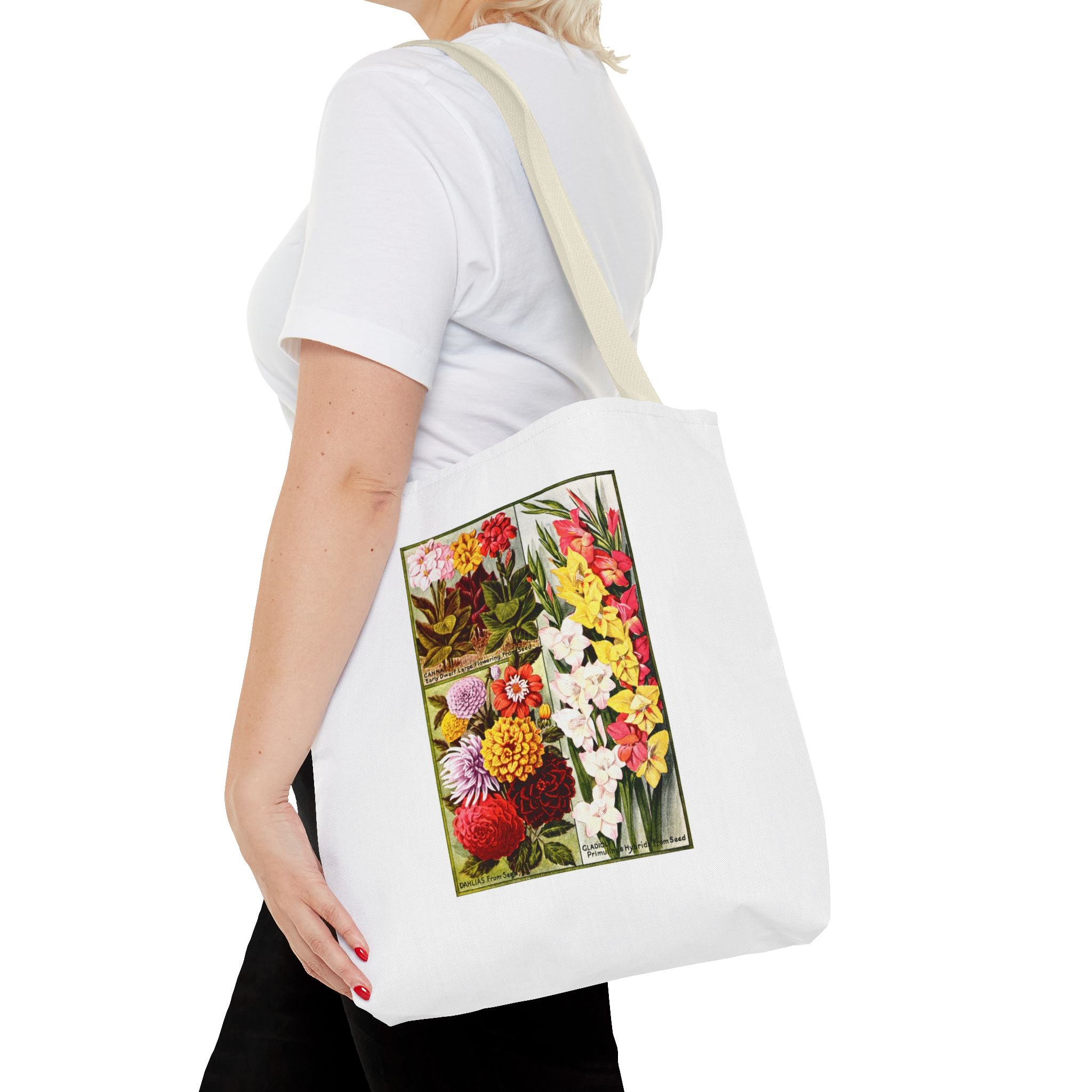 Stylish Tote Bag - Childs' Seeds, Flower Catalog Plate