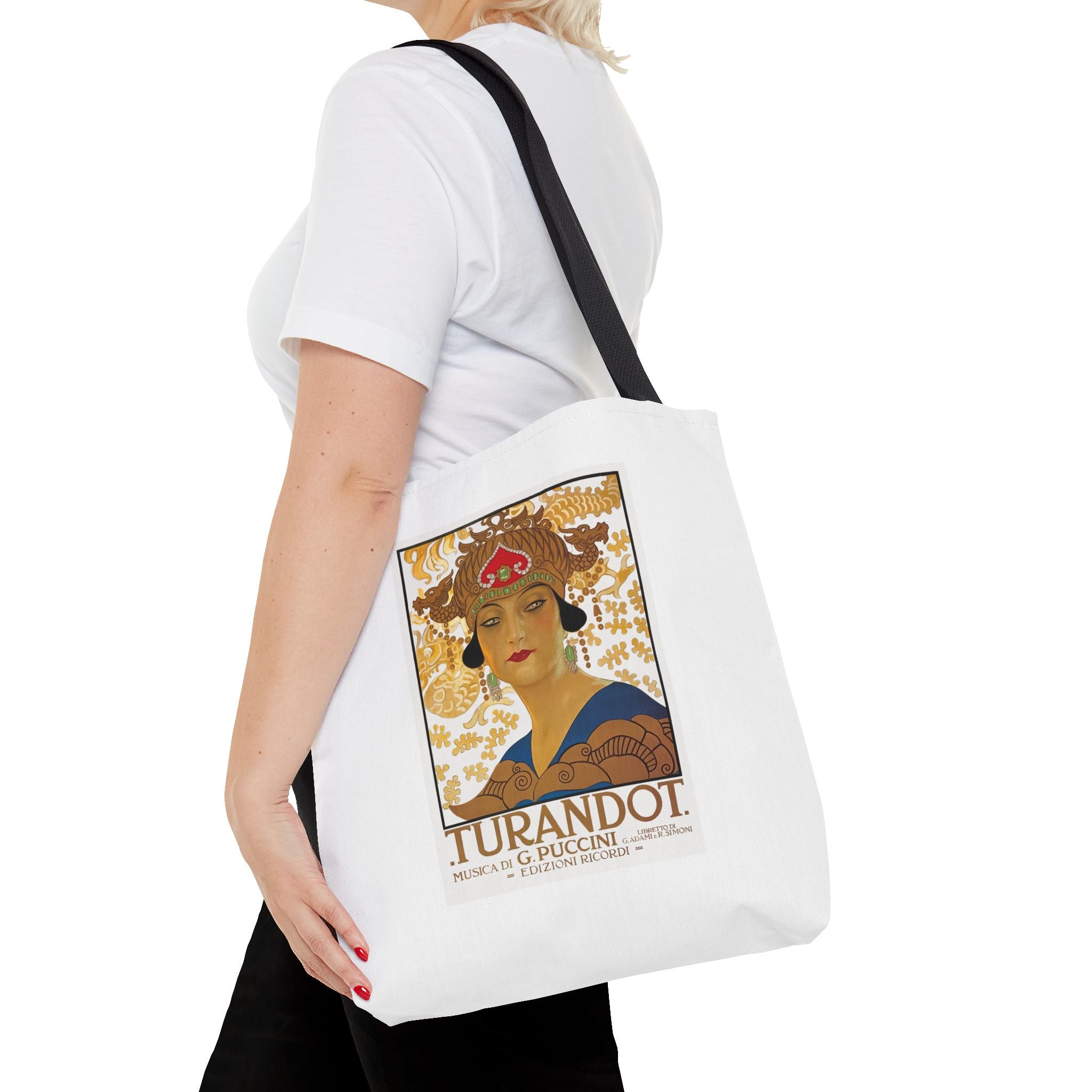 Stylish Tote Bag - Giacomo Puccini’s Opera Turandot Vintage Artwork (1926)