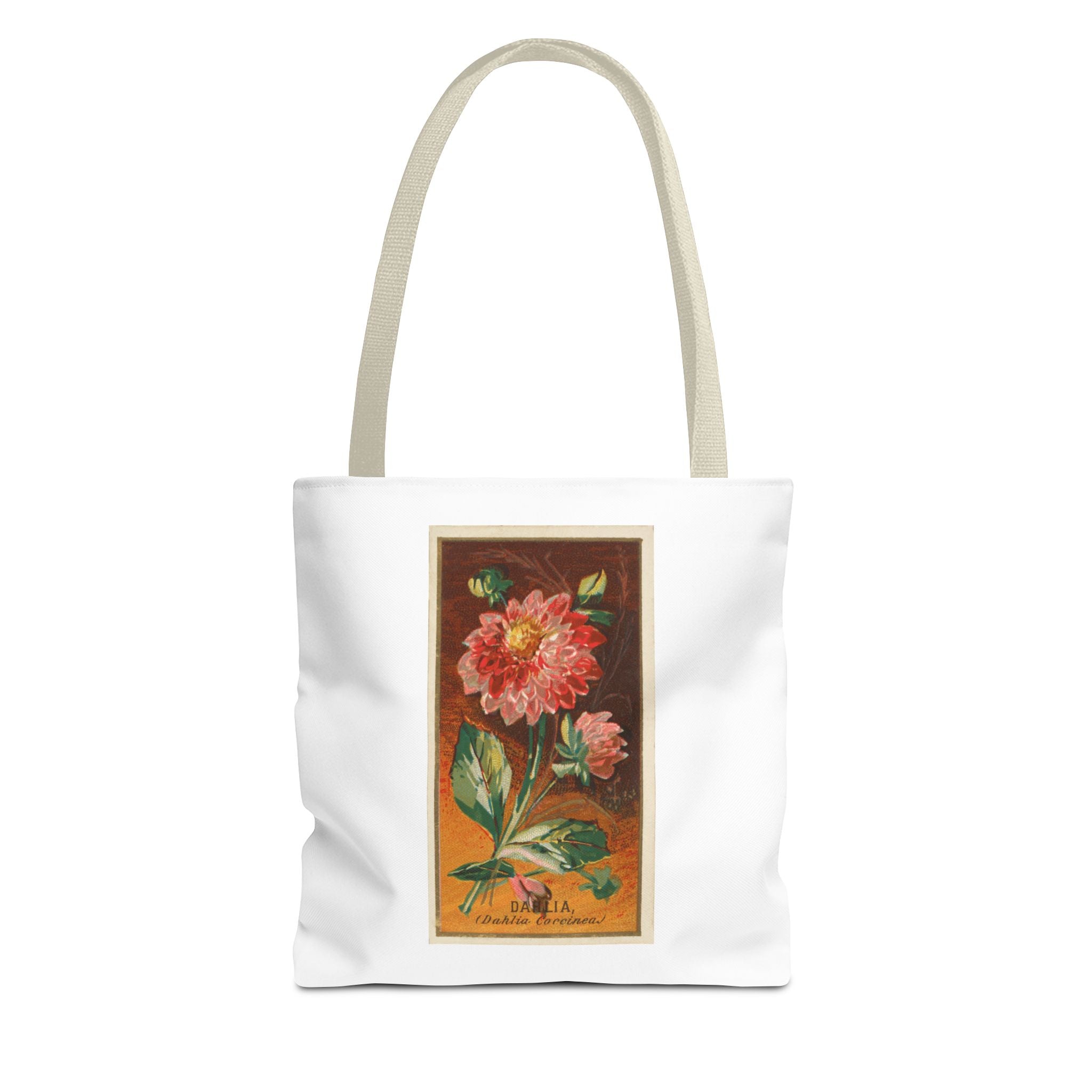 Stylish Tote Bag - Dahlia Coccinea Flower Artwork (1890)