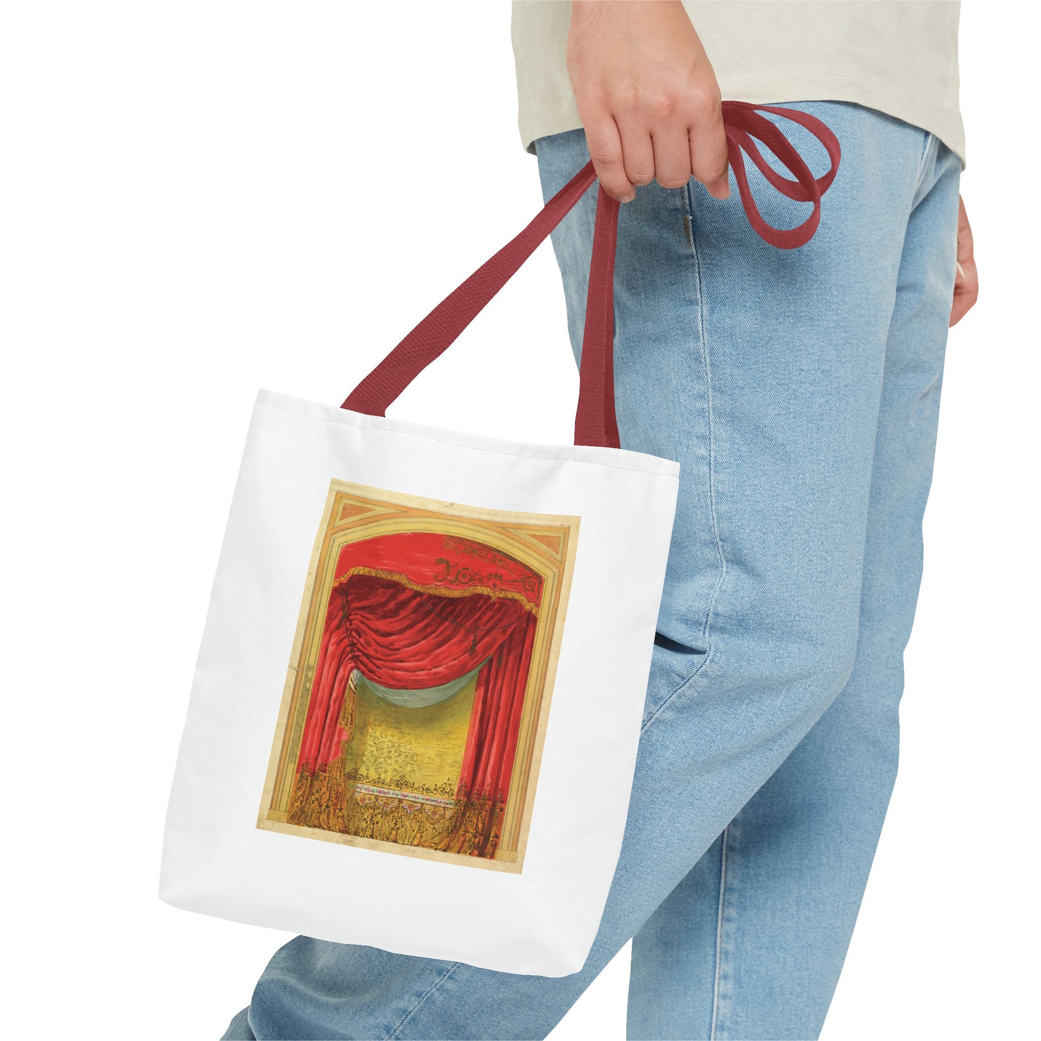 Stylish Tote Bag - Casino de St. Etienne Stage Design Artwork by Eugène Cicéri