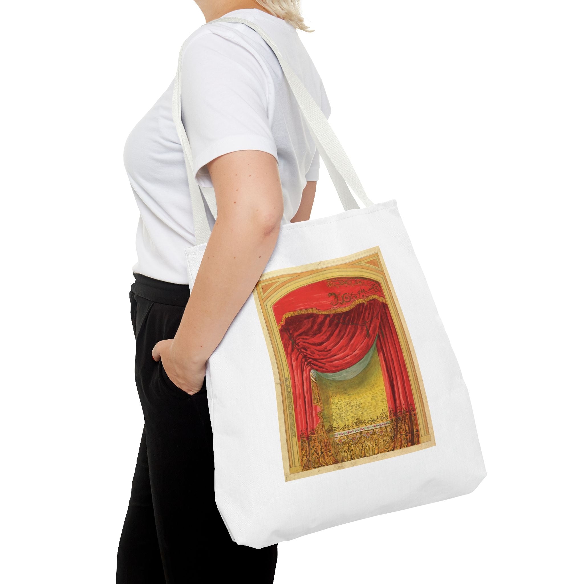 Stylish Tote Bag - Casino de St. Etienne Stage Design Artwork by Eugène Cicéri
