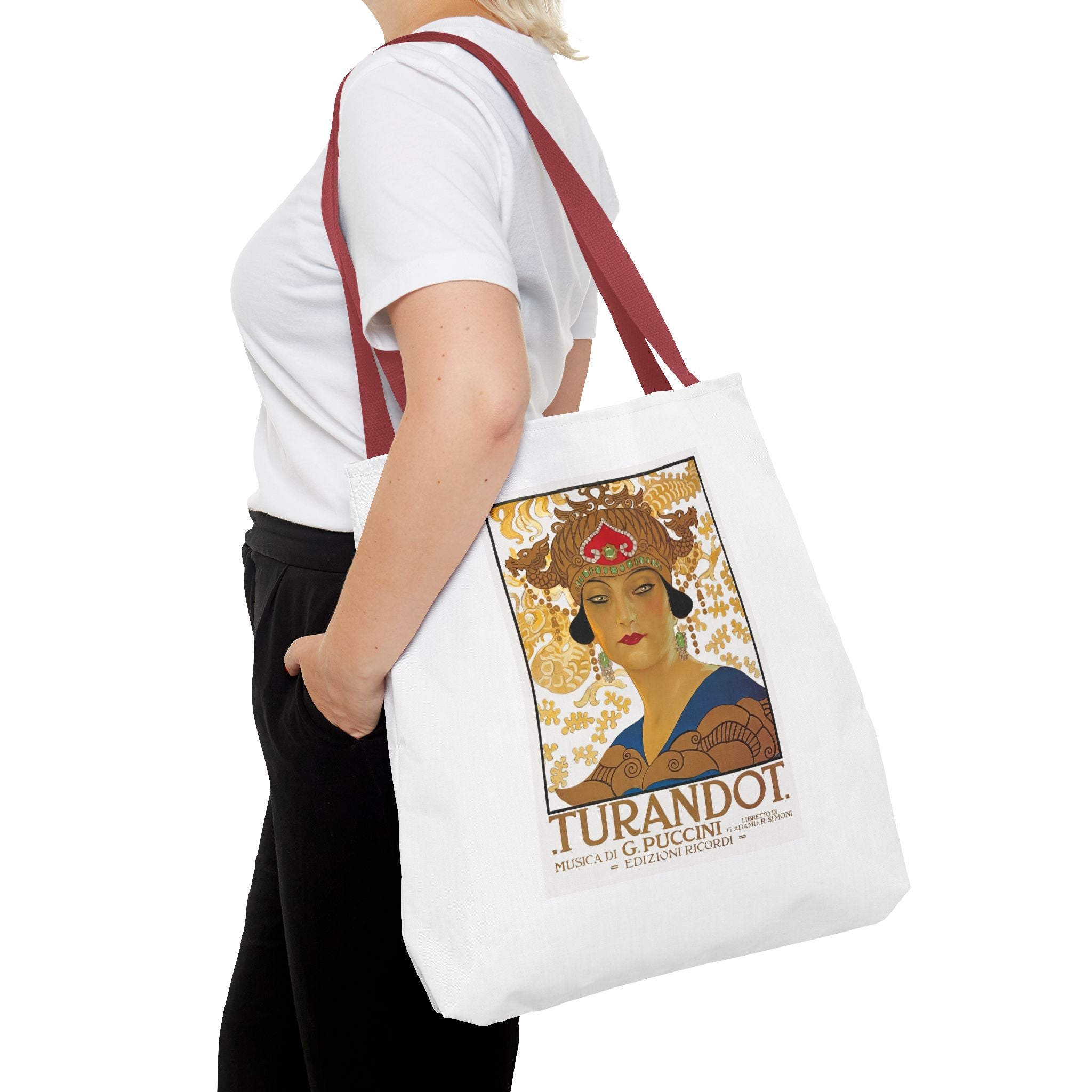 Stylish Tote Bag - Giacomo Puccini’s Opera Turandot Vintage Artwork (1926)
