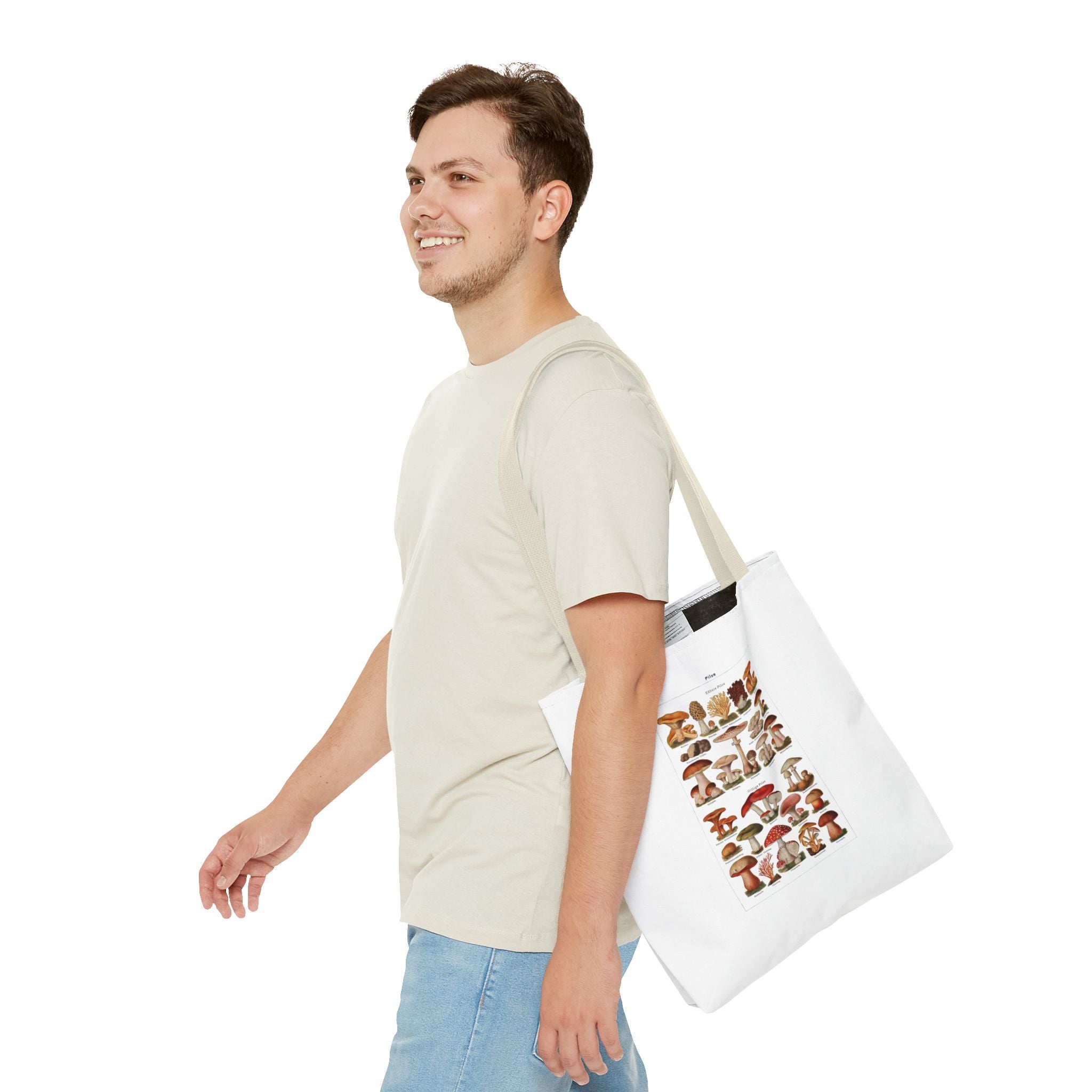 Stylish Tote Bag - Diverse Mushroom (Fungi) Species Print
