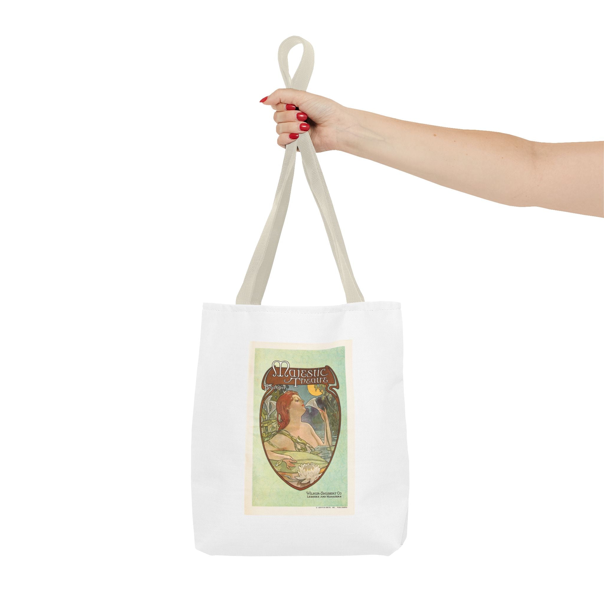 Stylish Tote Bag - Boston’s Majestic Theatre, Art Nouveau Playbill Artwork 1914