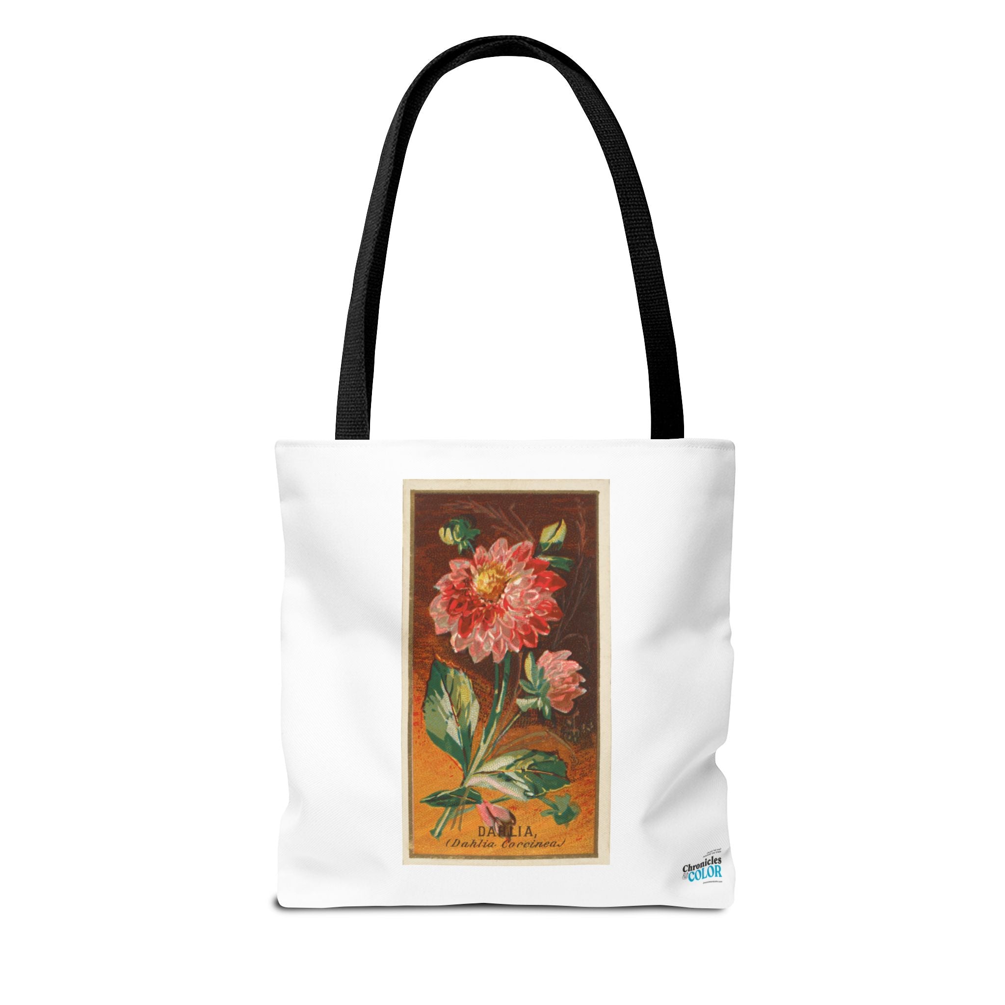 Stylish Tote Bag - Dahlia Coccinea Flower Artwork (1890)