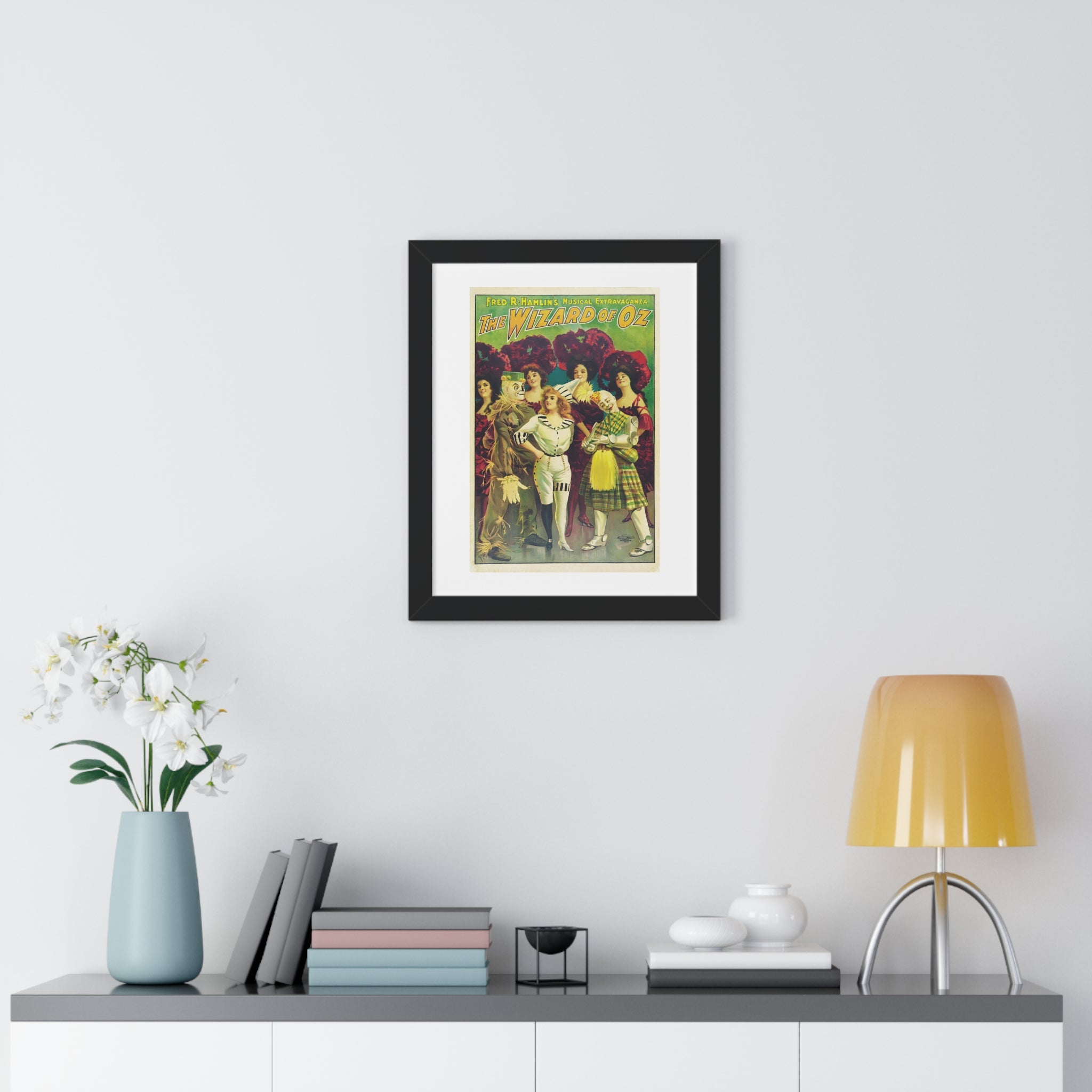 Framed Vertical Poster - The Wizard of Oz Musical Extravaganza Vintage Artwork (1903)