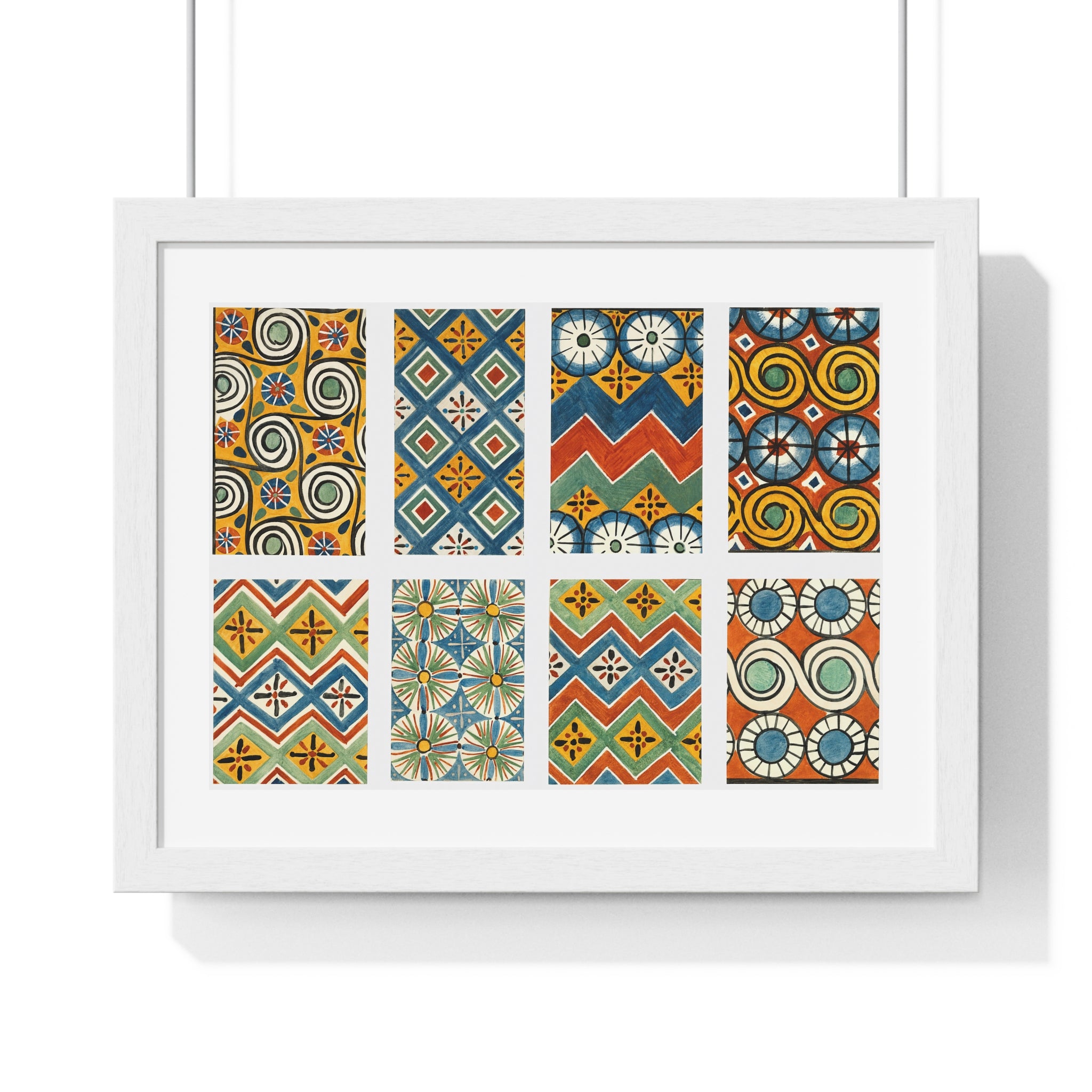 Framed Horizontal Poster - Ceiling Patterns from Egyptian Tomb