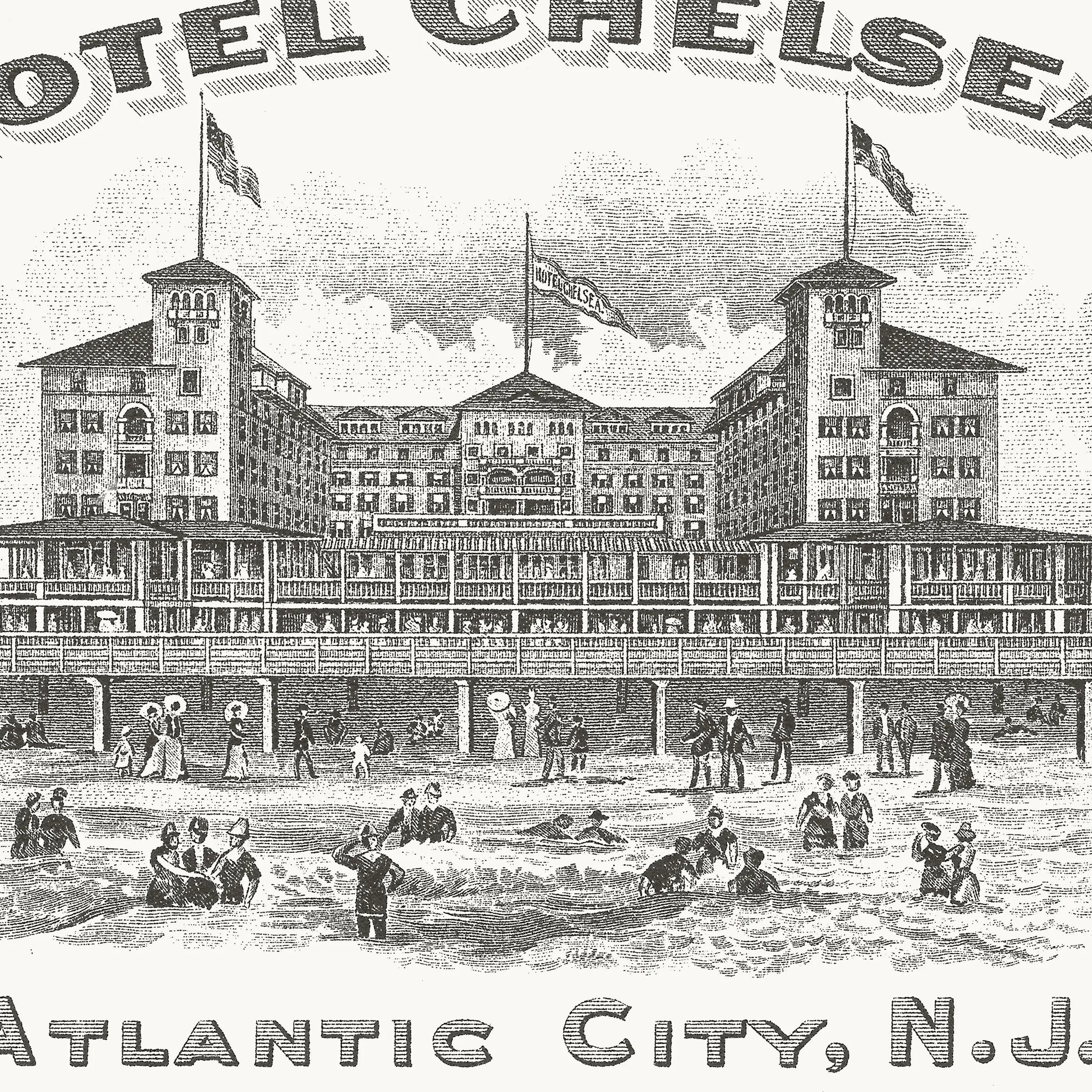 Hotel Chelsea, Atlantic City, NJ - 1907 | Framed Print