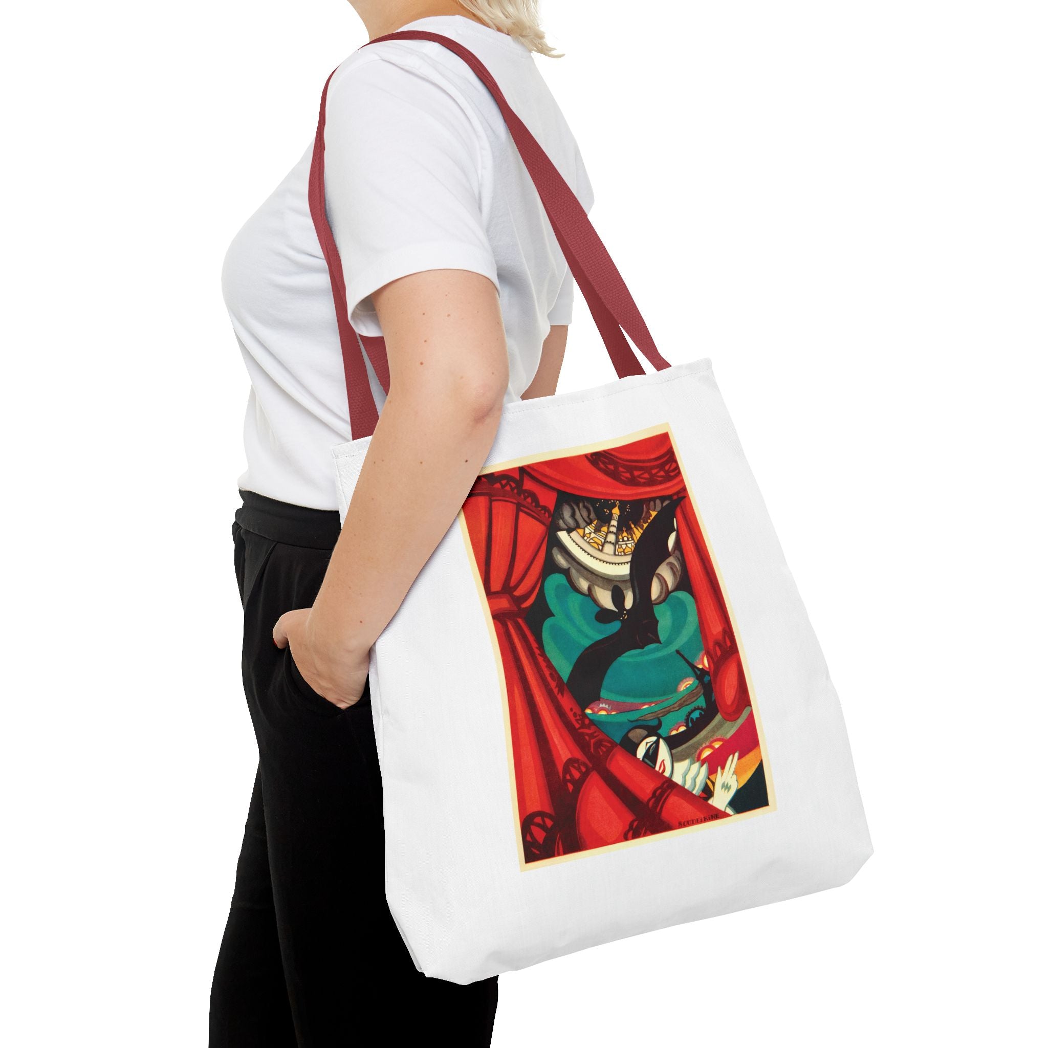 Stylish Tote Bag - Nikita Balieff’s Bat Theatre, Moscow Vintage Artwork (1922)
