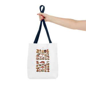 Stylish Tote Bag - Diverse Mushroom (Fungi) Species Print