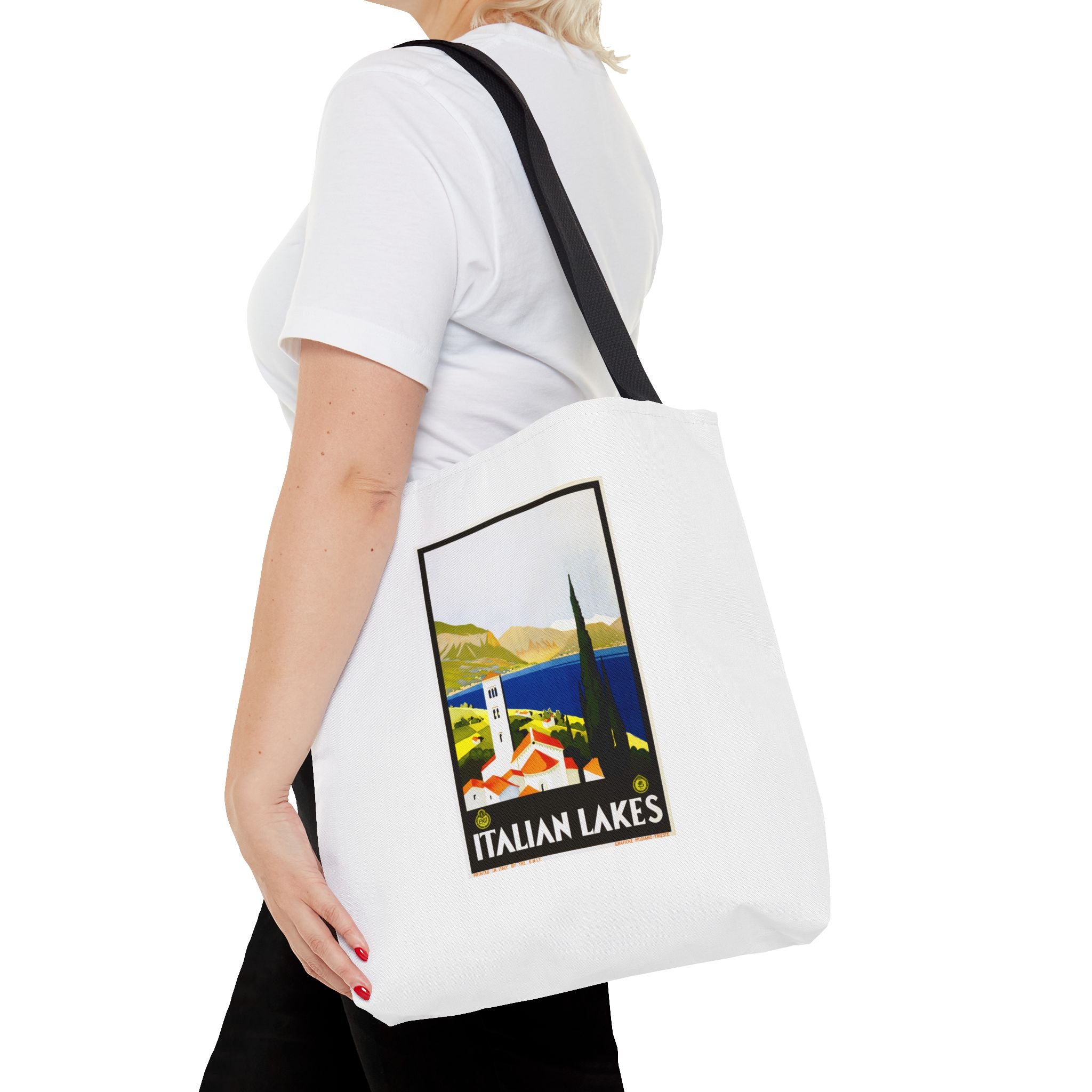Stylish Tote Bag - Italian Lakes Print