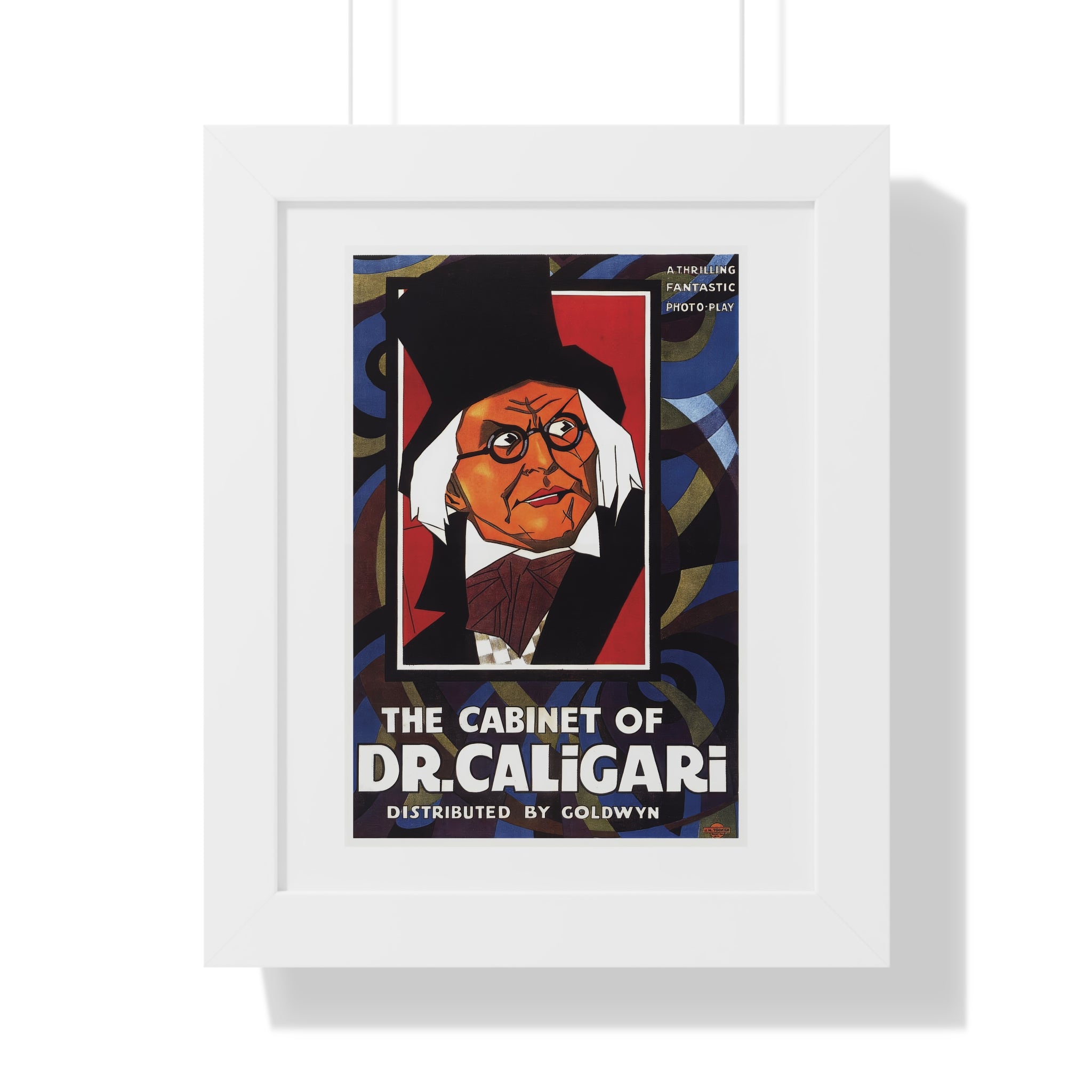 Framed Vertical Poster - The Cabinet of Dr. Caligari Vintage Theatrical Artwork (1919)