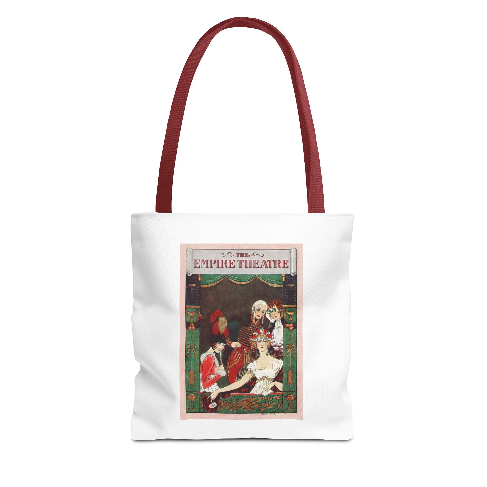 Stylish Tote Bag - Playbill Artwork for Empire Theatre, Broadway by George Barbier (1922)