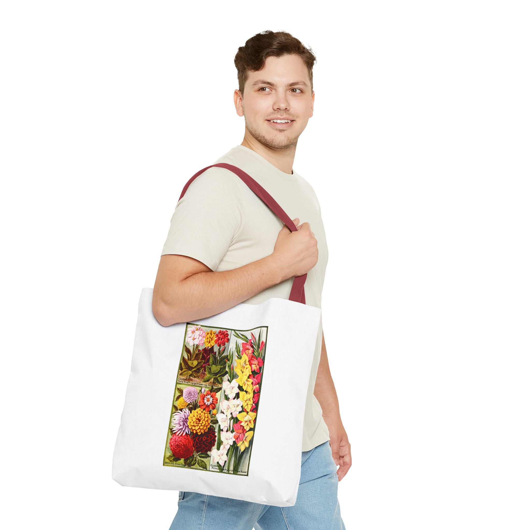Stylish Tote Bag - Childs' Seeds, Flower Catalog Plate