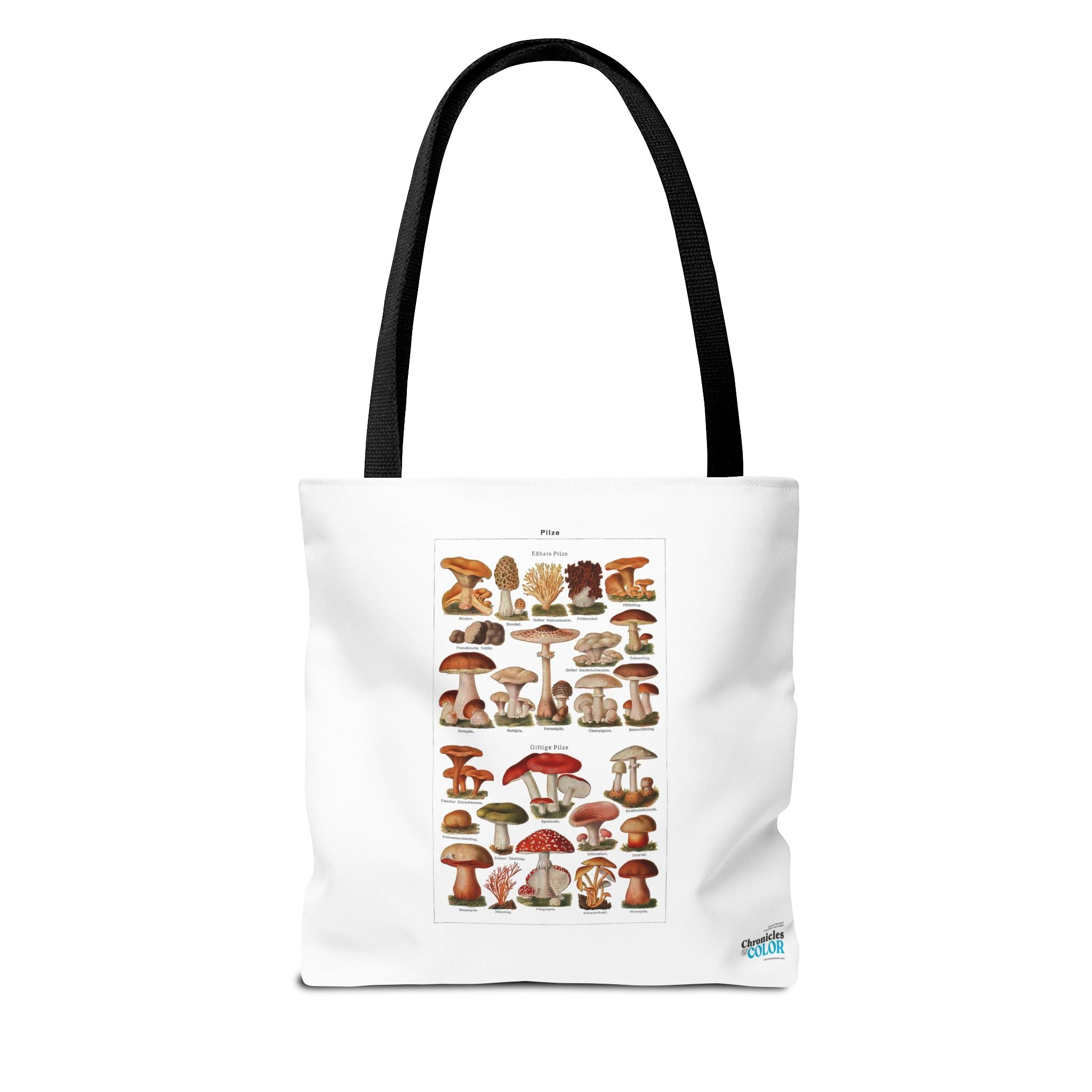 Stylish Tote Bag - Diverse Mushroom (Fungi) Species Print