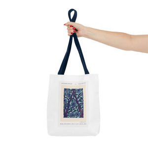 Stylish Tote Bag - Stenciled Flowers in Oriental Style